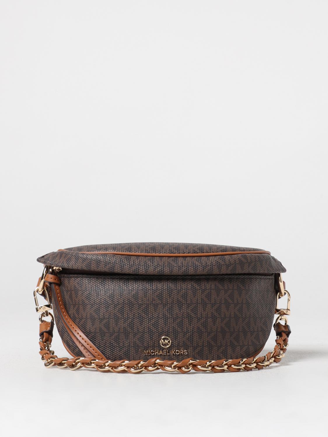 Túi MK slater nâu full logo - 30S2G04M1B# • Sz 21 x 13