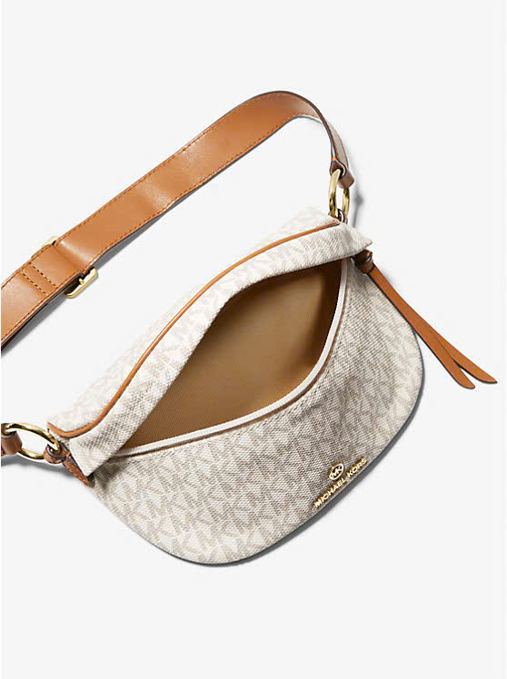 Túi MK slater vani full logo - 30S2G04M1B# • Sz 21x13