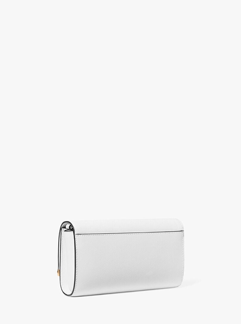 Túi MK wallet on chain trắng logo vàng - 30H3G80C3L • KT • 22 x 10 x 5