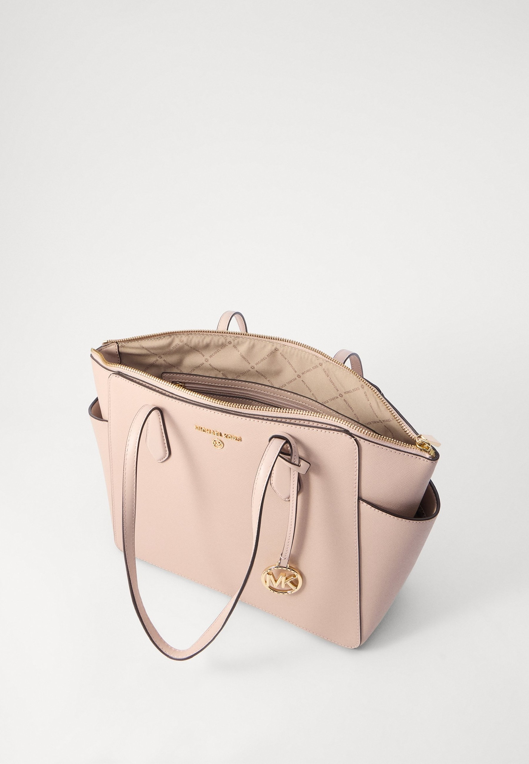 Túi Shopper MK Marilyn hồng logo vàng - 30S2G6AT2L# - KT: 39/29 *25*11