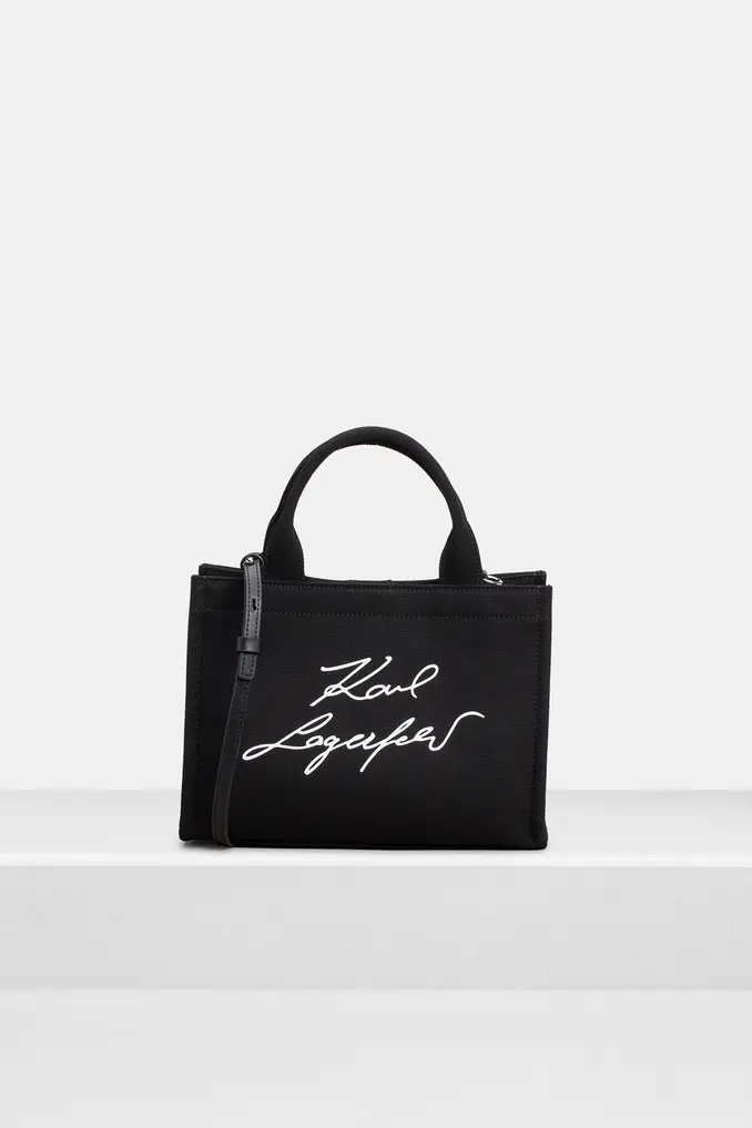 Túi tote Karl đen size small - ASW50009 - KT: 24x18x10