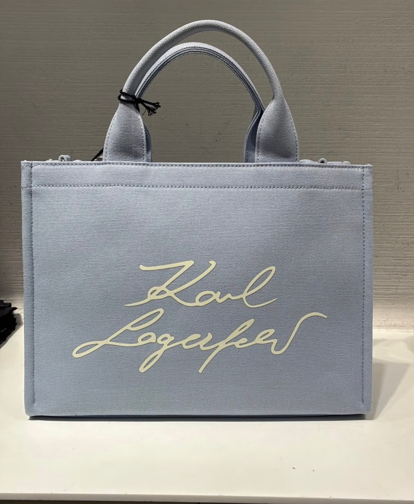 Túi tote Karl xanh size medium - ASW50010 - KT: 30x23x13