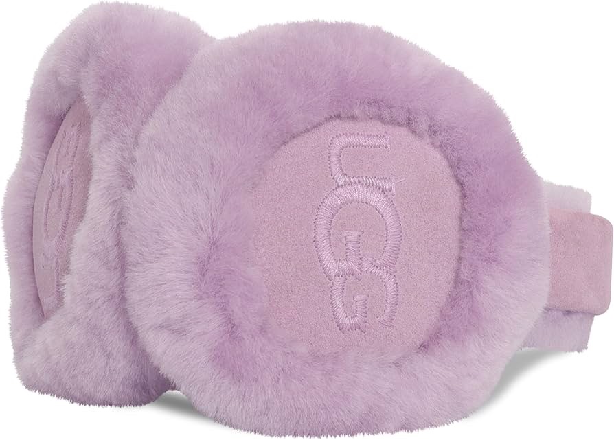 UGG Sheepskin Earmuff logo thêu màu tím kèm hộp