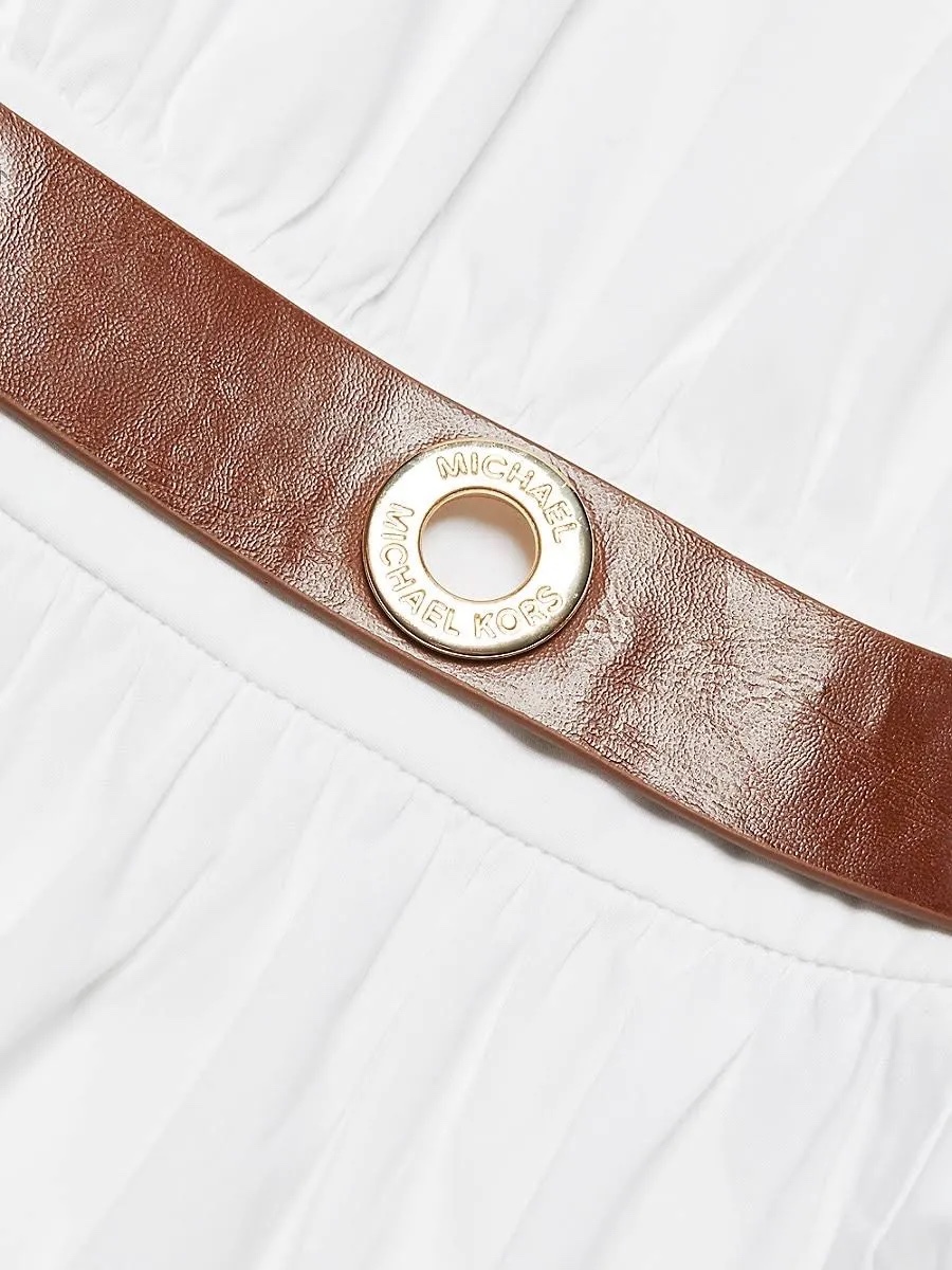 Váy MK trắng sát nách + belt - MT482F5F4C