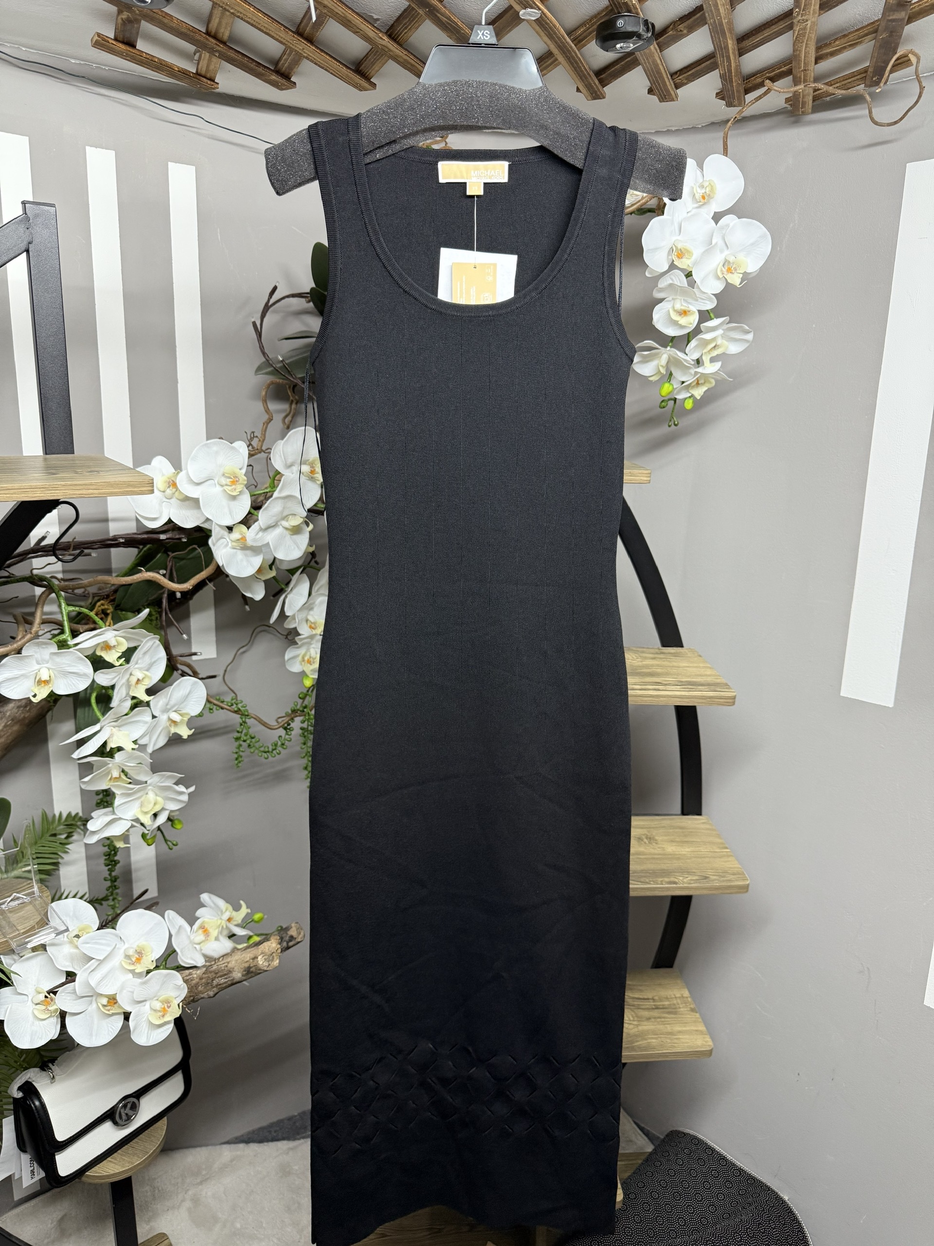 Váy len MK 2 dây màu đen - JS683G02ZV
