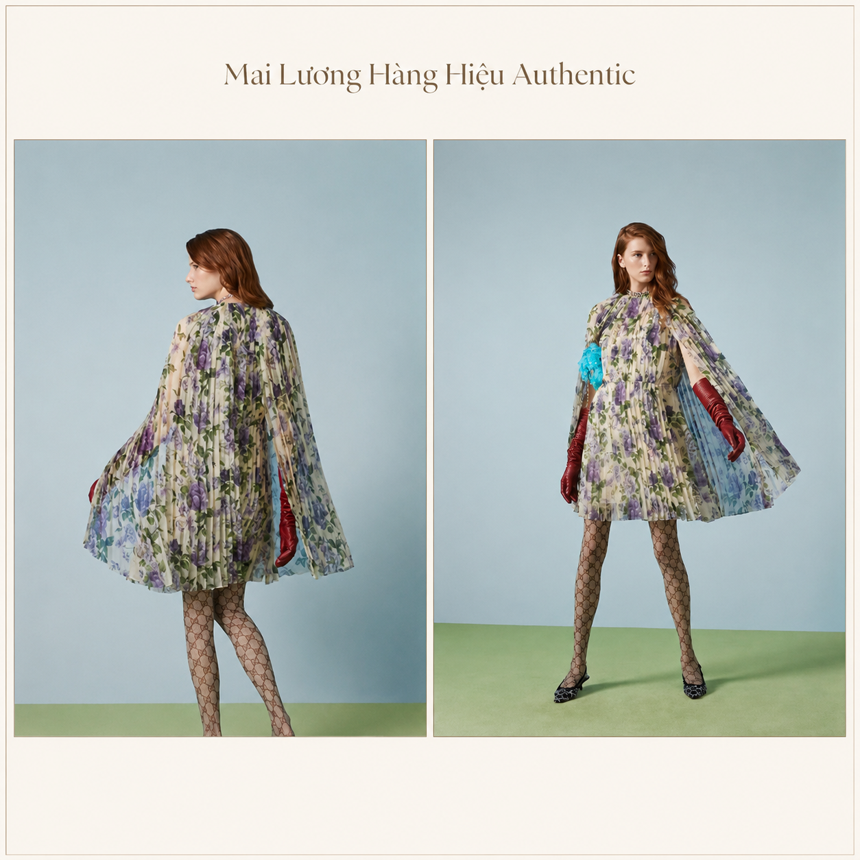 Váy lụa GG hoa tím (744918)