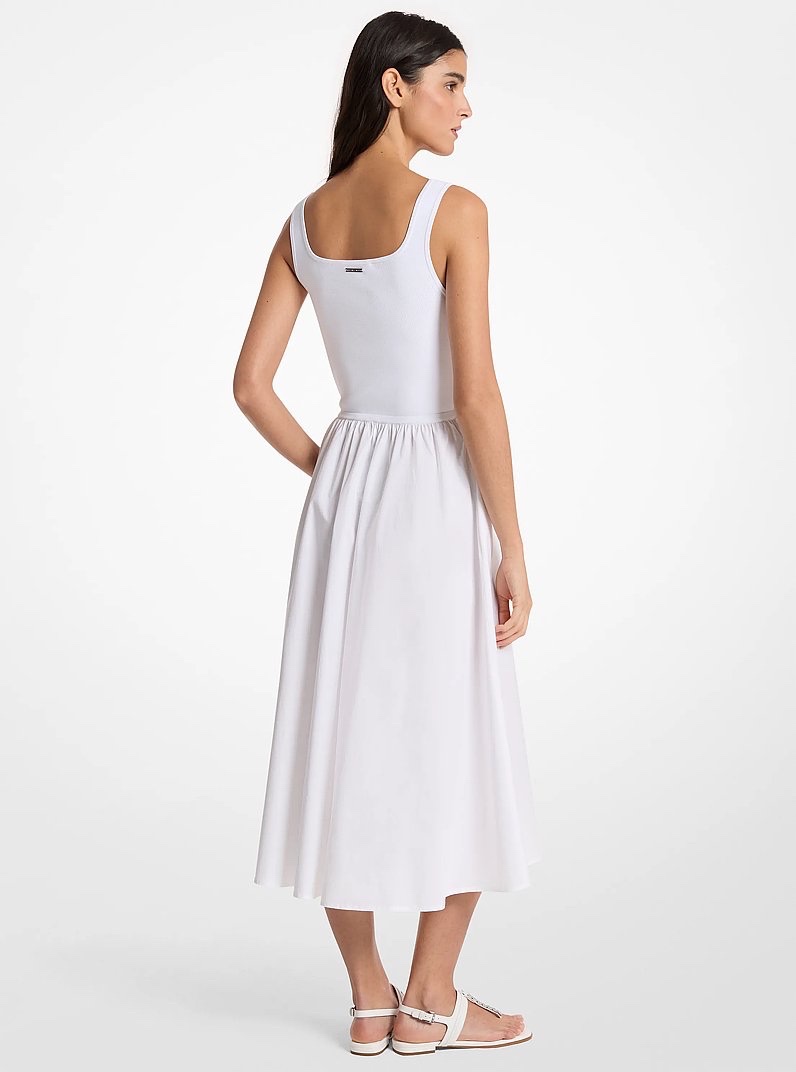 Váy maxi MK trắng 2 dây -J683GJ5ZV
