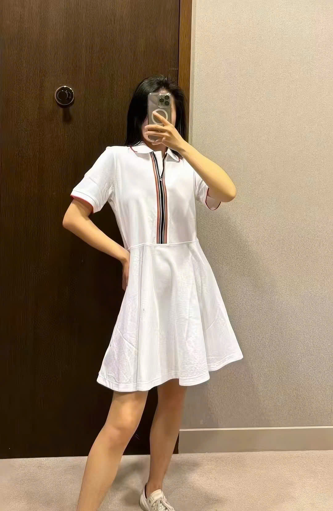 Váy polo nữ BBR - màu trắng