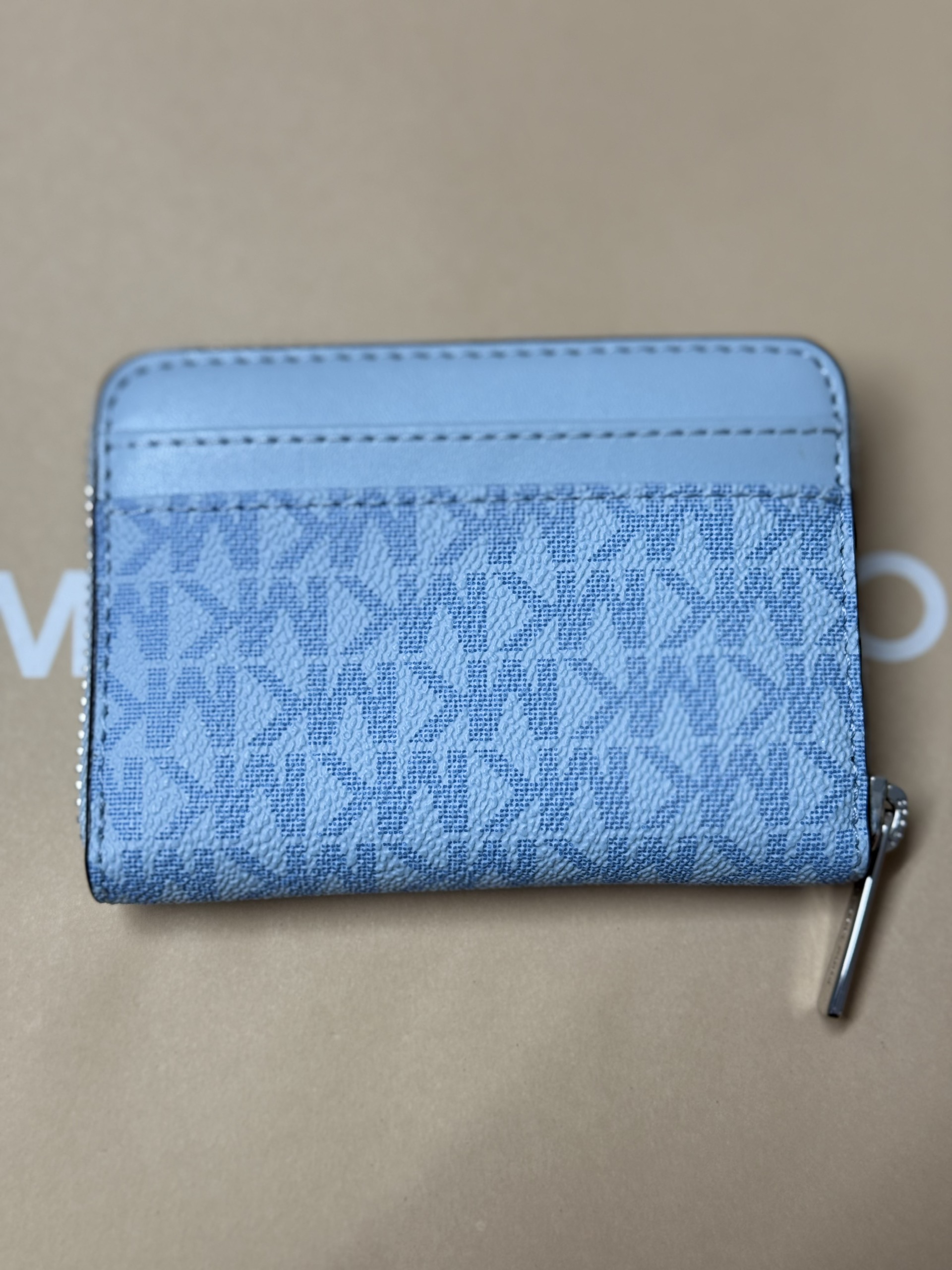 Ví MK jetset travel xanh logo - 35R5STVD2V