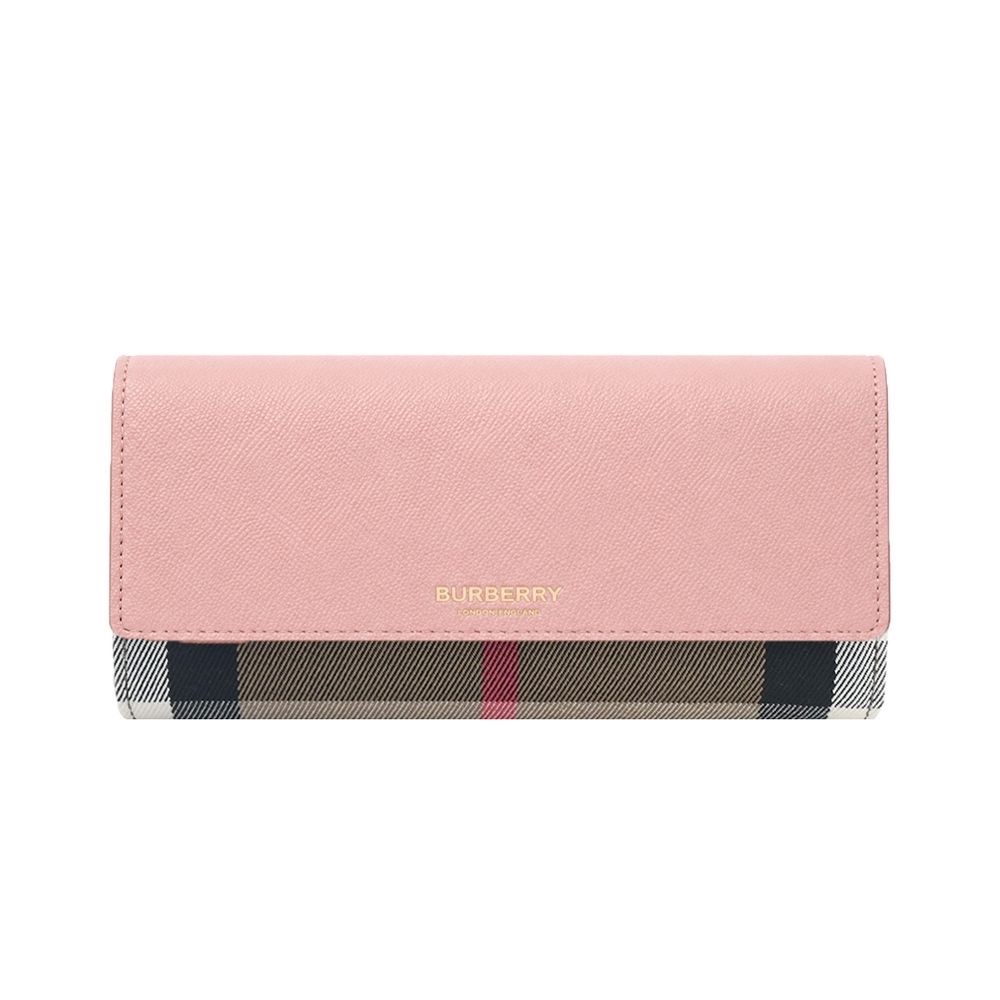 Wallet BBR nắp hồng kẻ check - A3661 size 19