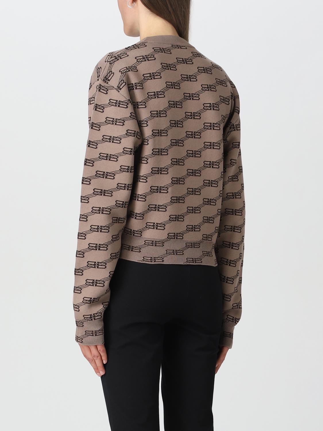 áo len nâu full logo Balenciaga -SNV 704053
