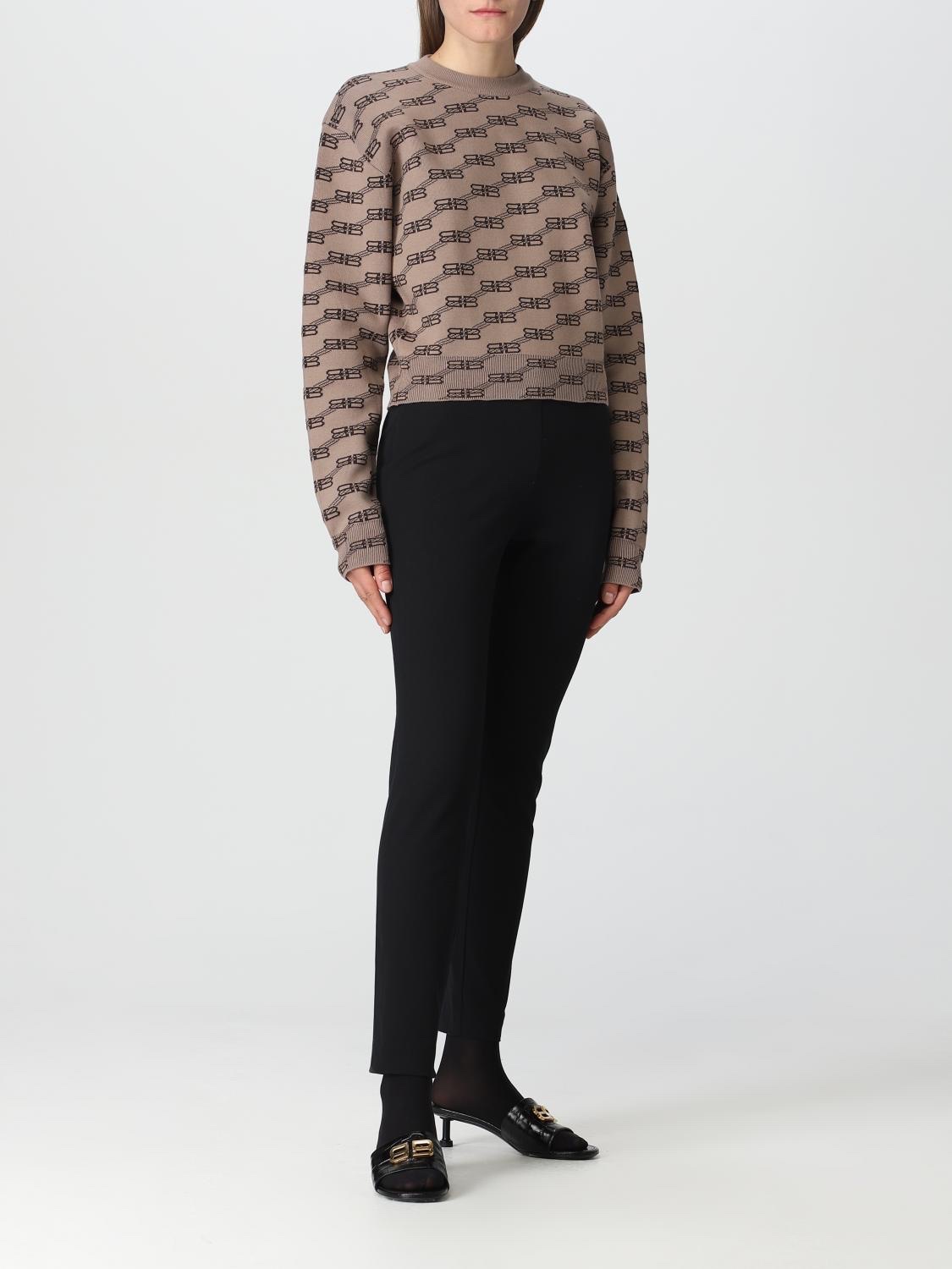 áo len nâu full logo Balenciaga -SNV 704053