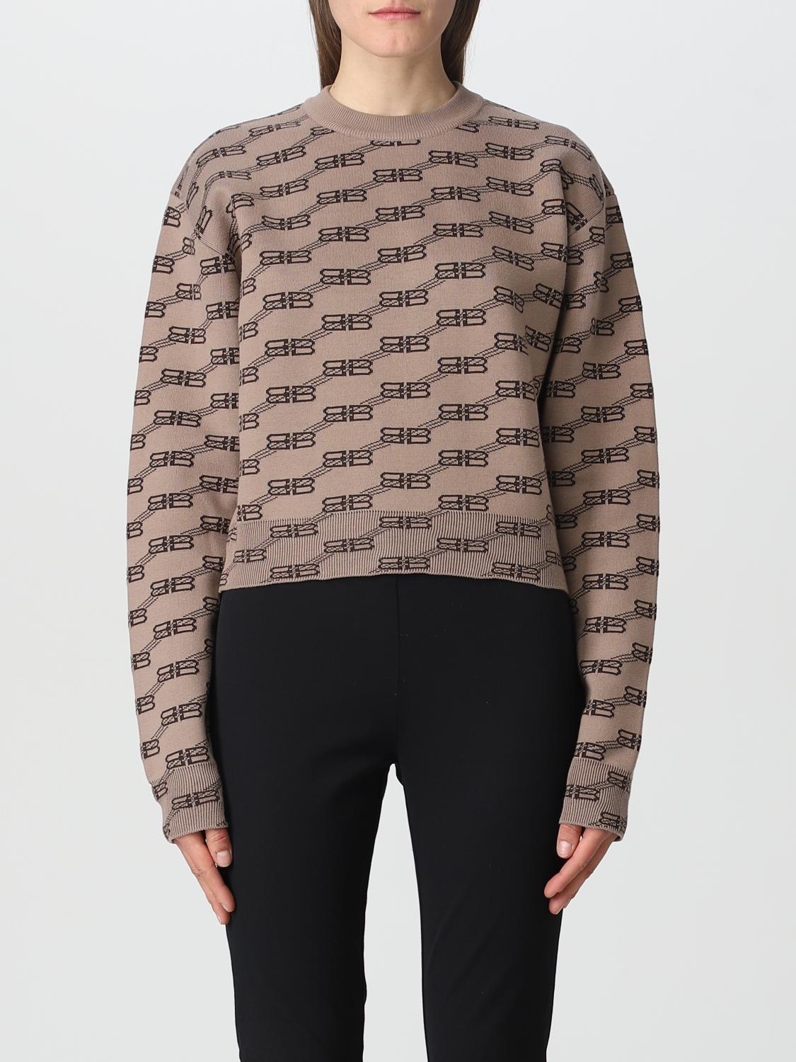 áo len nâu full logo Balenciaga -SNV 704053
