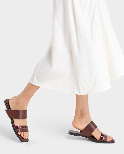 Giày sandal hở gót quai ngang