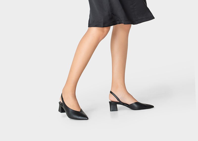 Giày cao gót sling back mũi nhọn