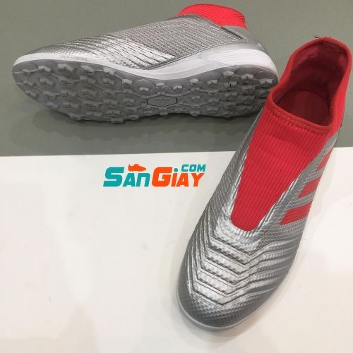 Giày bóng đá Adidas Predator 19.3 Laceless TF-Trắng-42