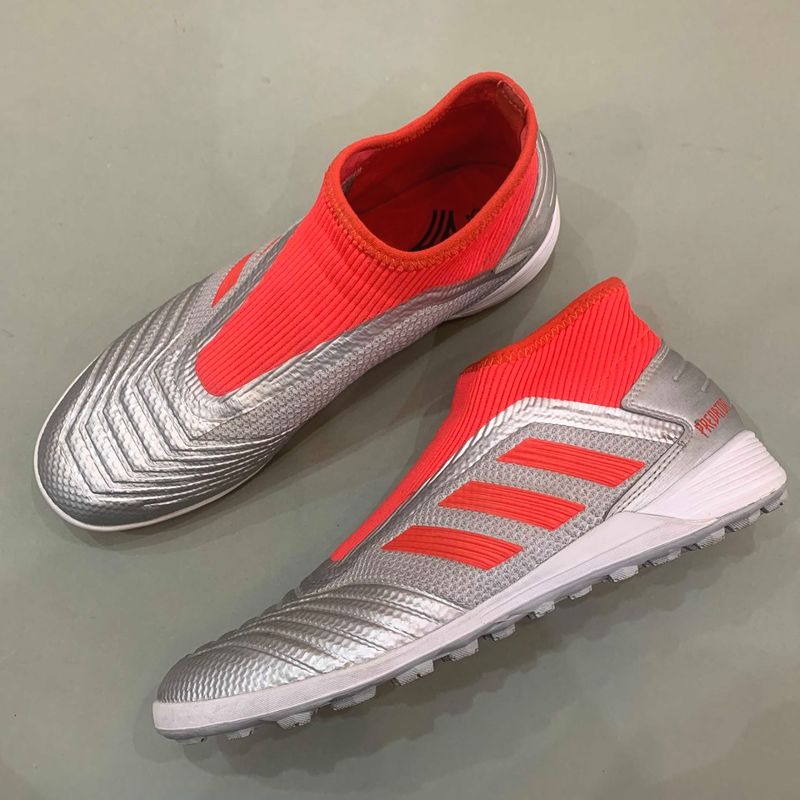 Giày bóng đá Adidas Predator 19.3 Laceless TF-Trắng-42