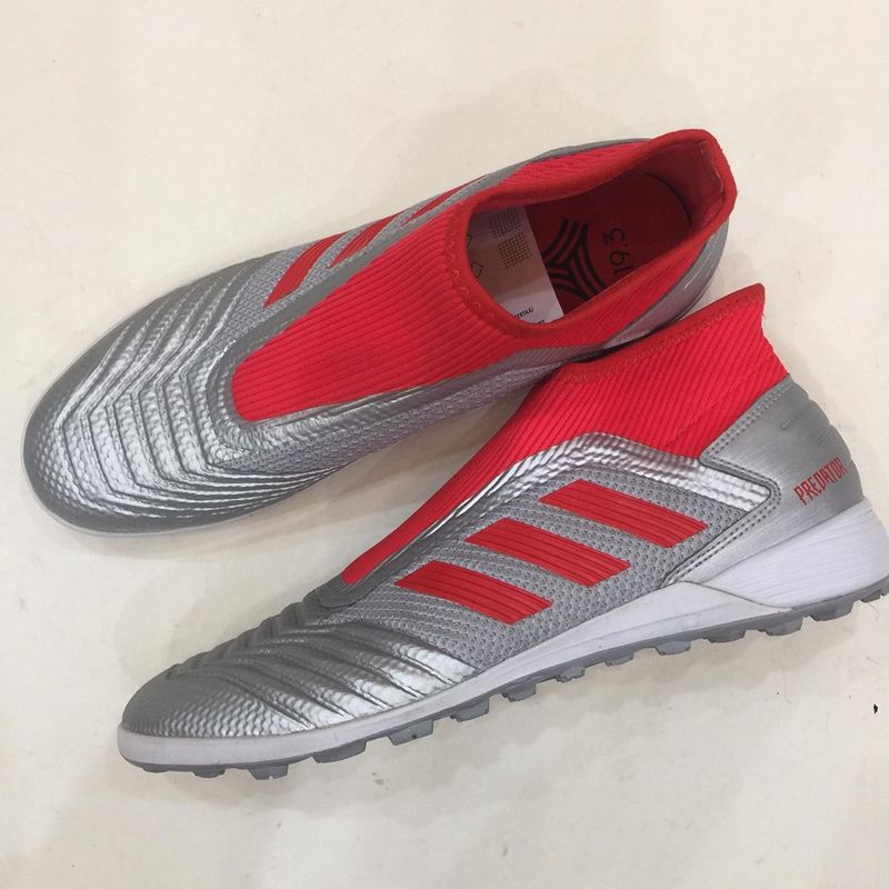 Giày bóng đá SG-Adidas Predator 19.3 Laceless TF-Bạc-43 1/3