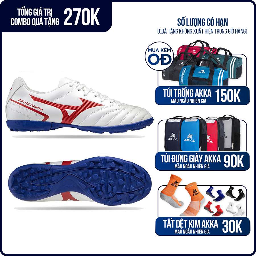 Giày đá bóng Mizuno Monacirda Neo II Select Tf Trắng/đỏ