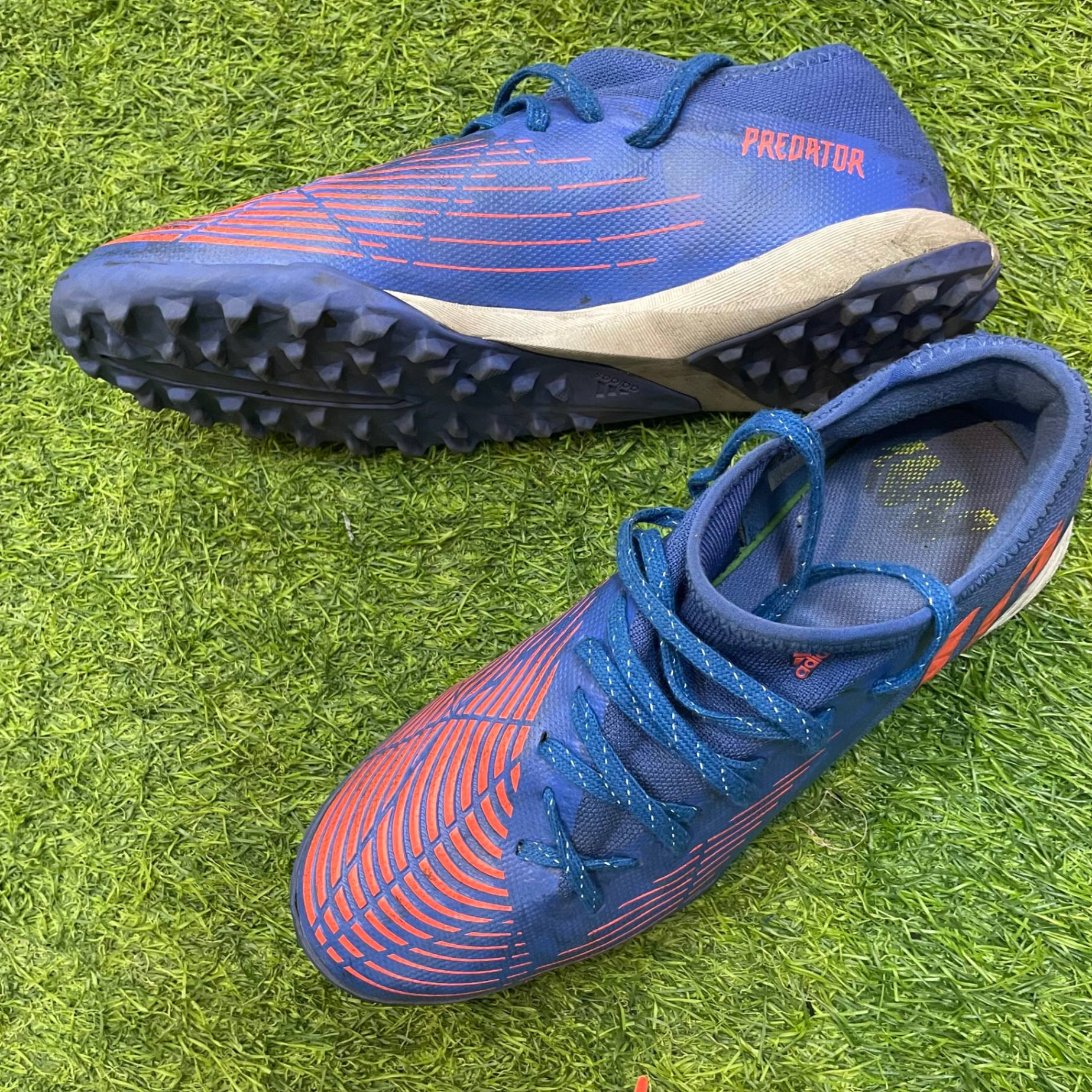 SG-( 87%,size 422/3 ) Adidas Predator Edge.3 TF-Xanh biển