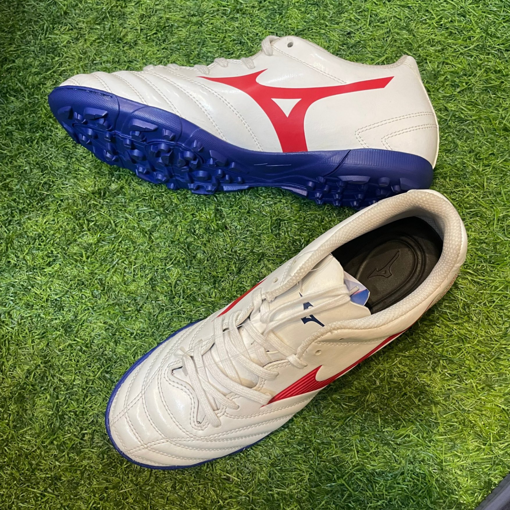 SG- ( 99%, size 39 ) Mizuno Monar Neo II Select-trắng-đỏ - 39