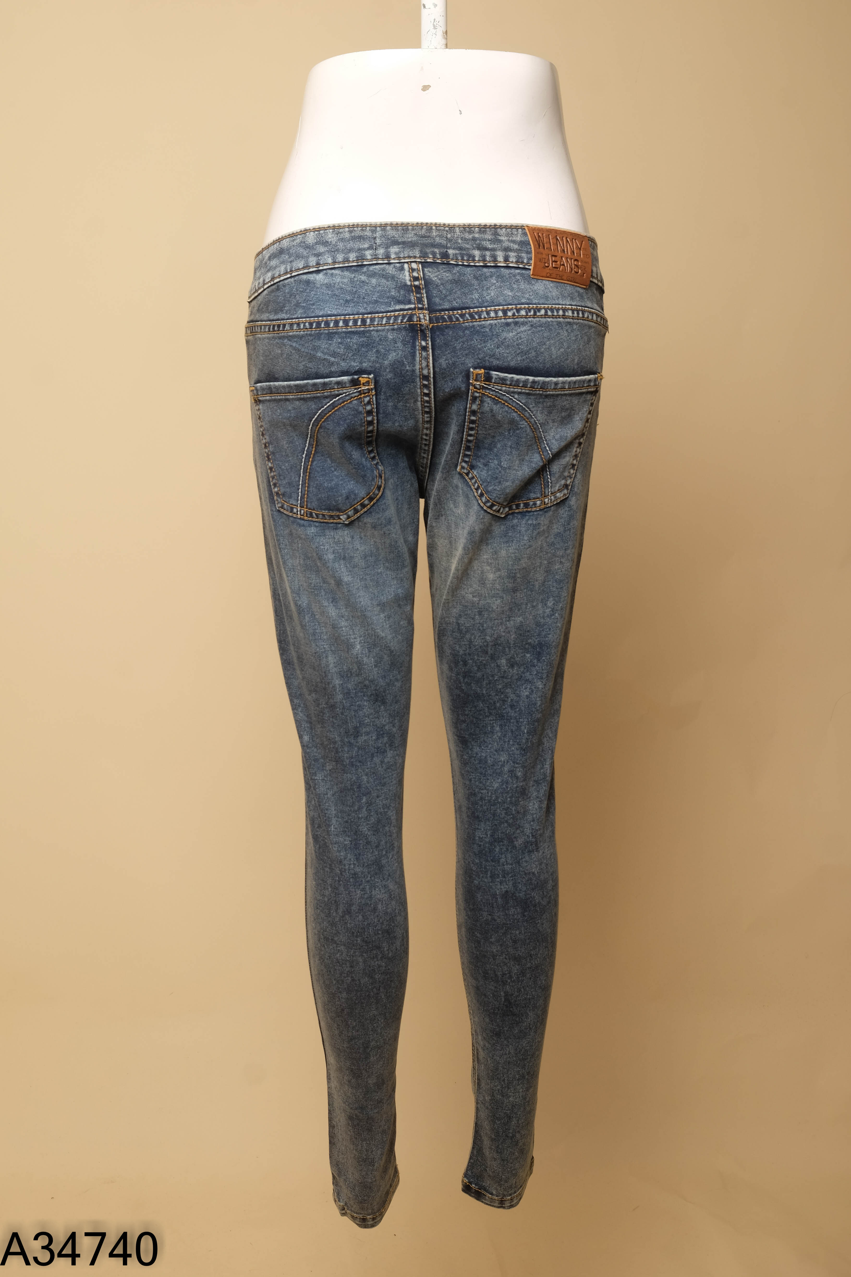 NEWTAG Quần jeans xanh xám WINNY