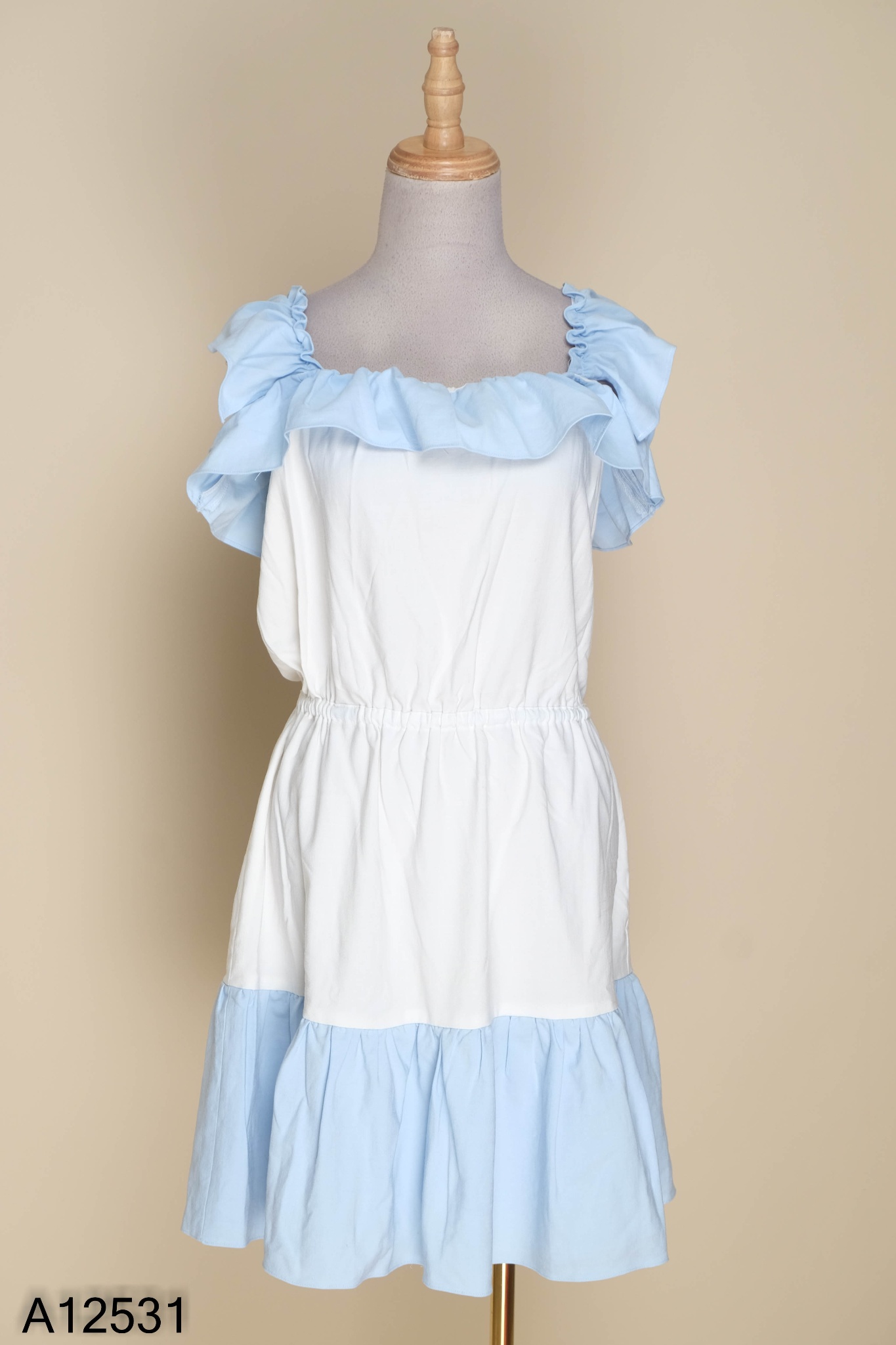 Váy thô đũi linen hãng WEST 3 màu: trắng ghi, nâu be, xanh navy