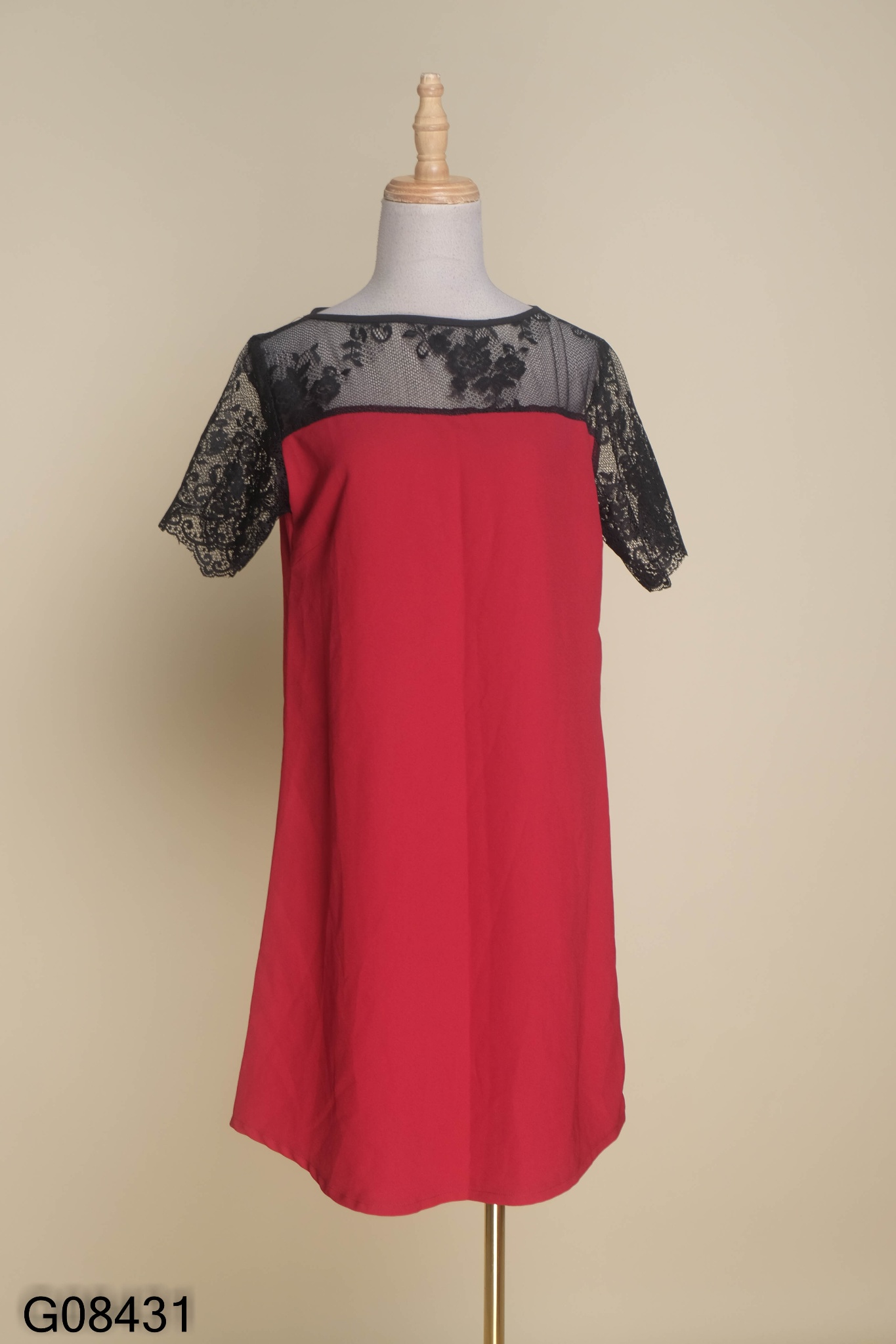 Đầm đen Tùng Váy đỏ Phối Bèo - ANNSHOP.VN