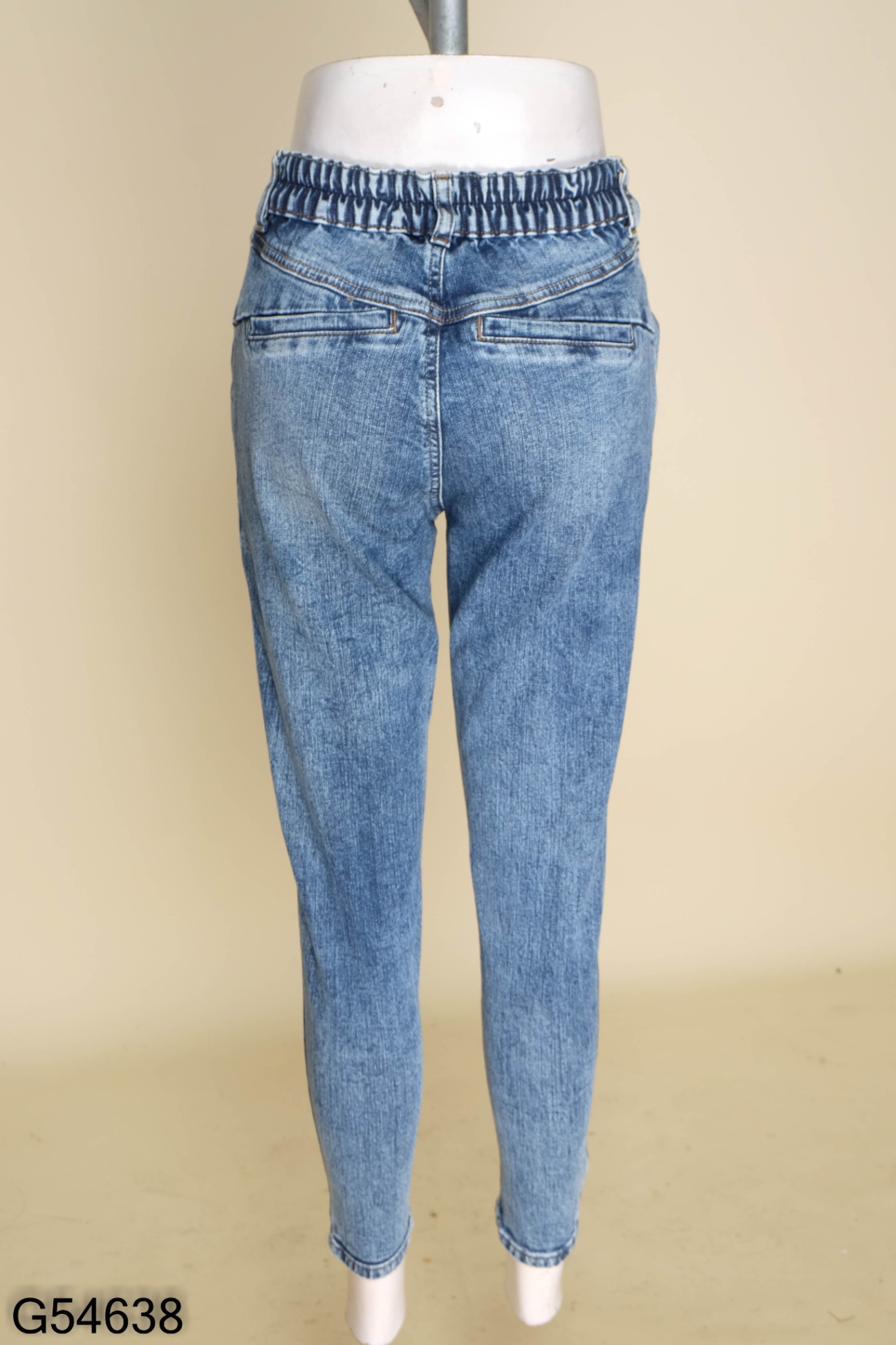 Quần jeans xanh CT JEANS eo chun