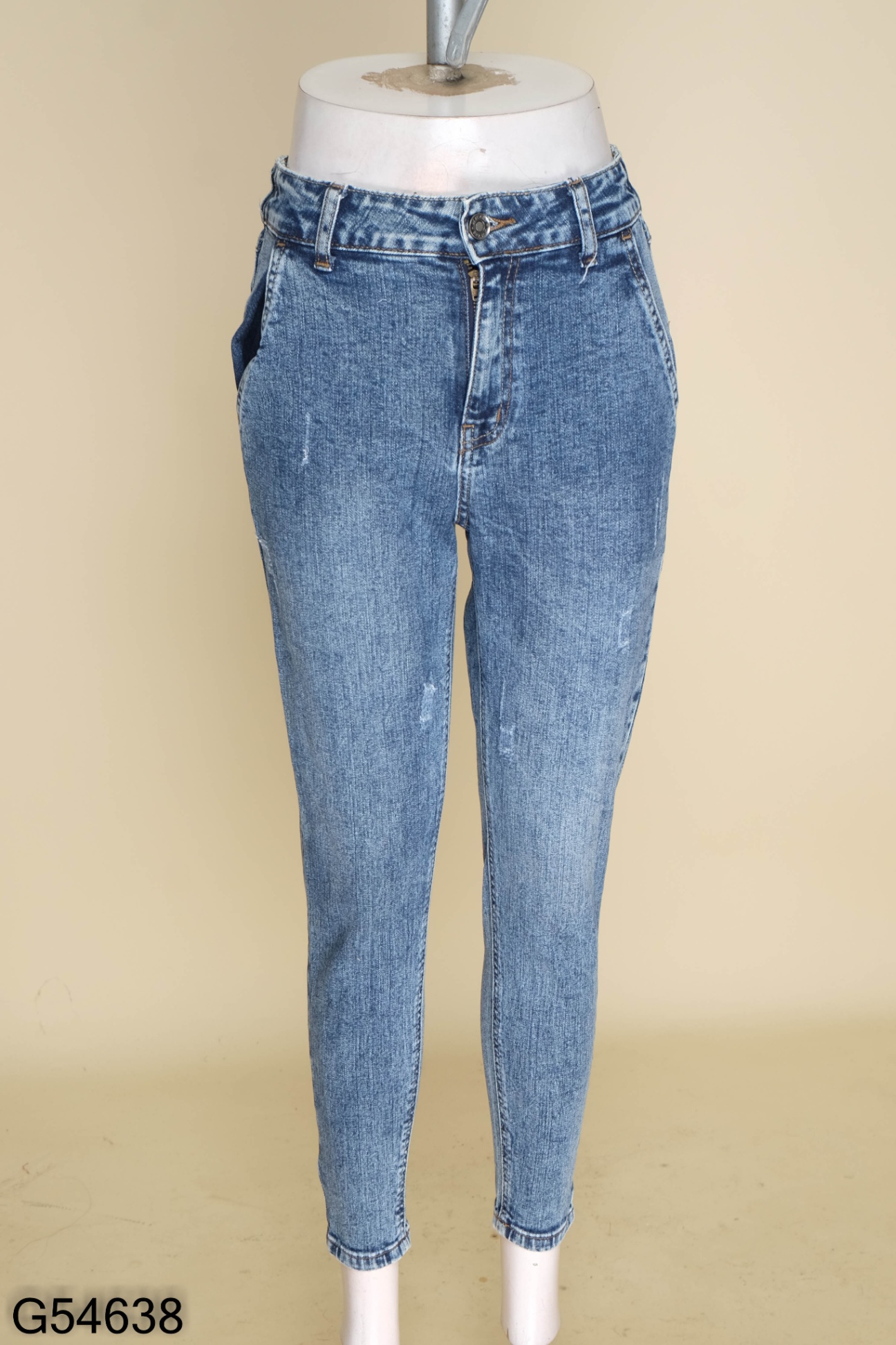 Quần jeans xanh CT JEANS eo chun