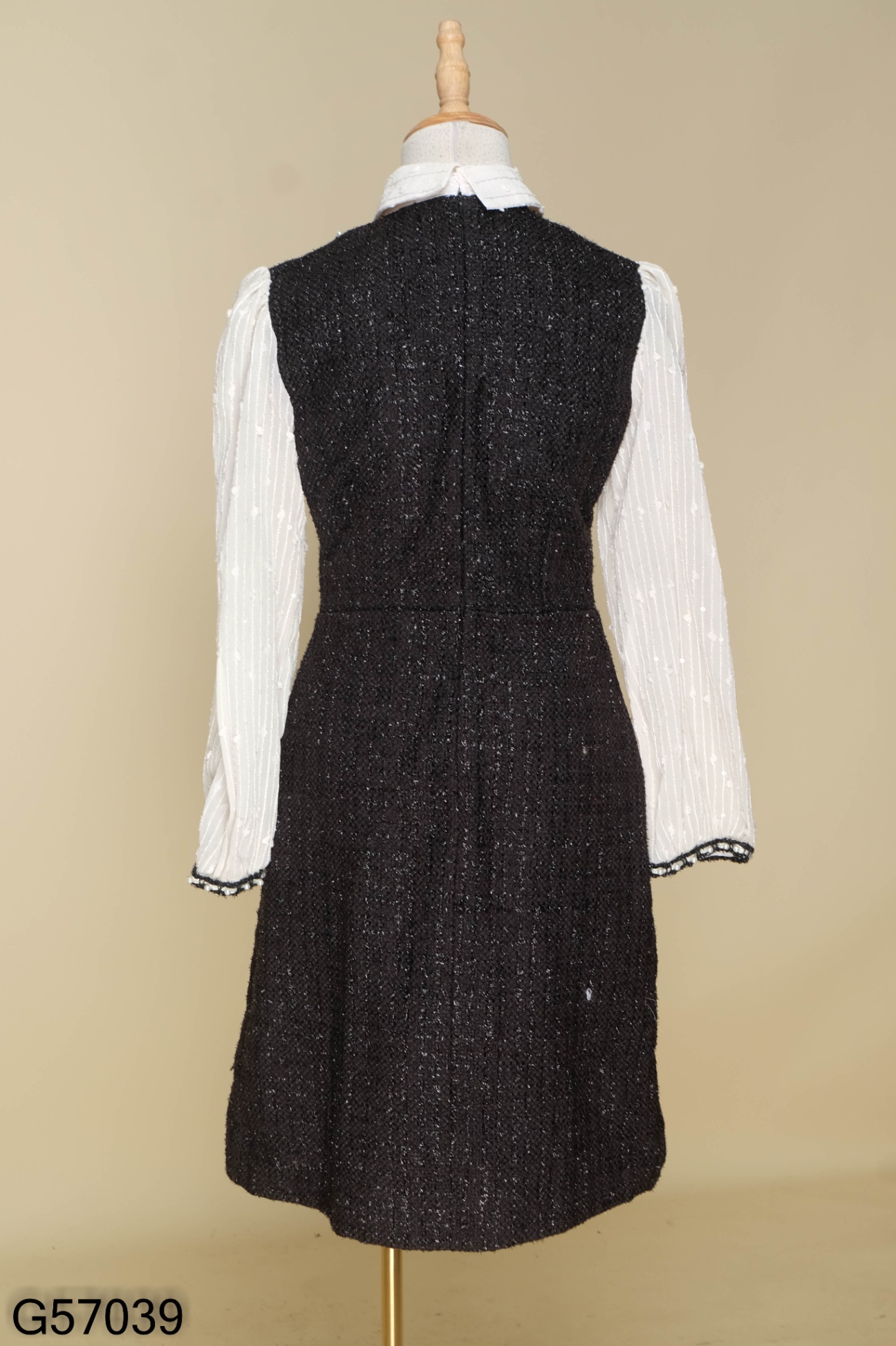 AD11X204- Đầm dạ tweed