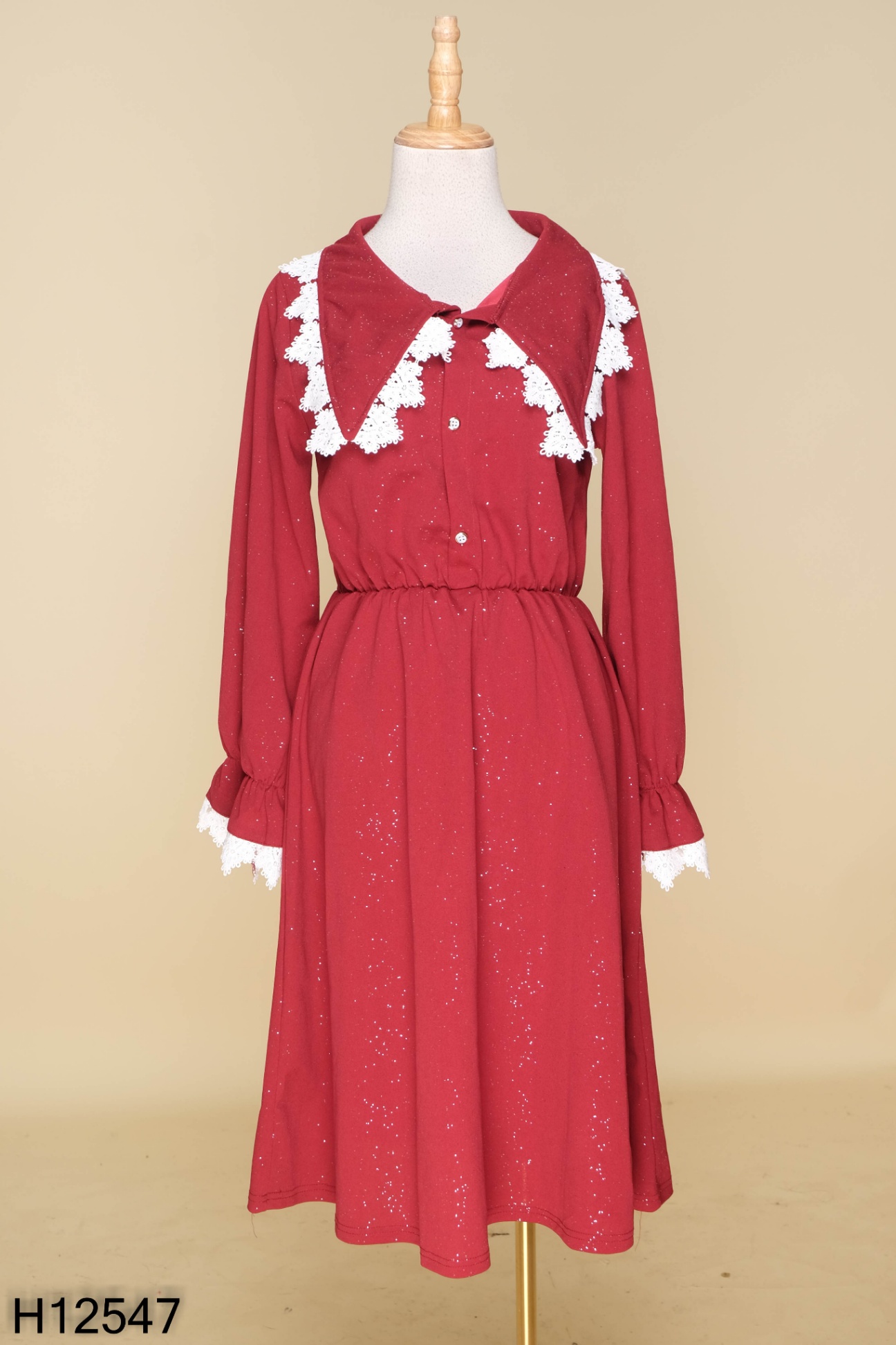 Đầm cotton cát âu cao cấp Đỏ Đô DL847 – Thời Trang Xinh