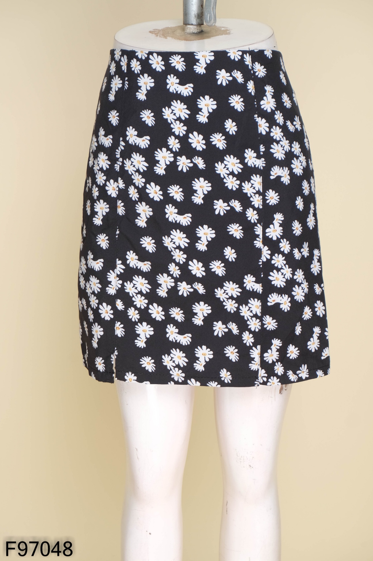 Chân váy đen công sở họa tiết dáng chữ A CV05-25 | Thời trang công sở K&K  Fashion
