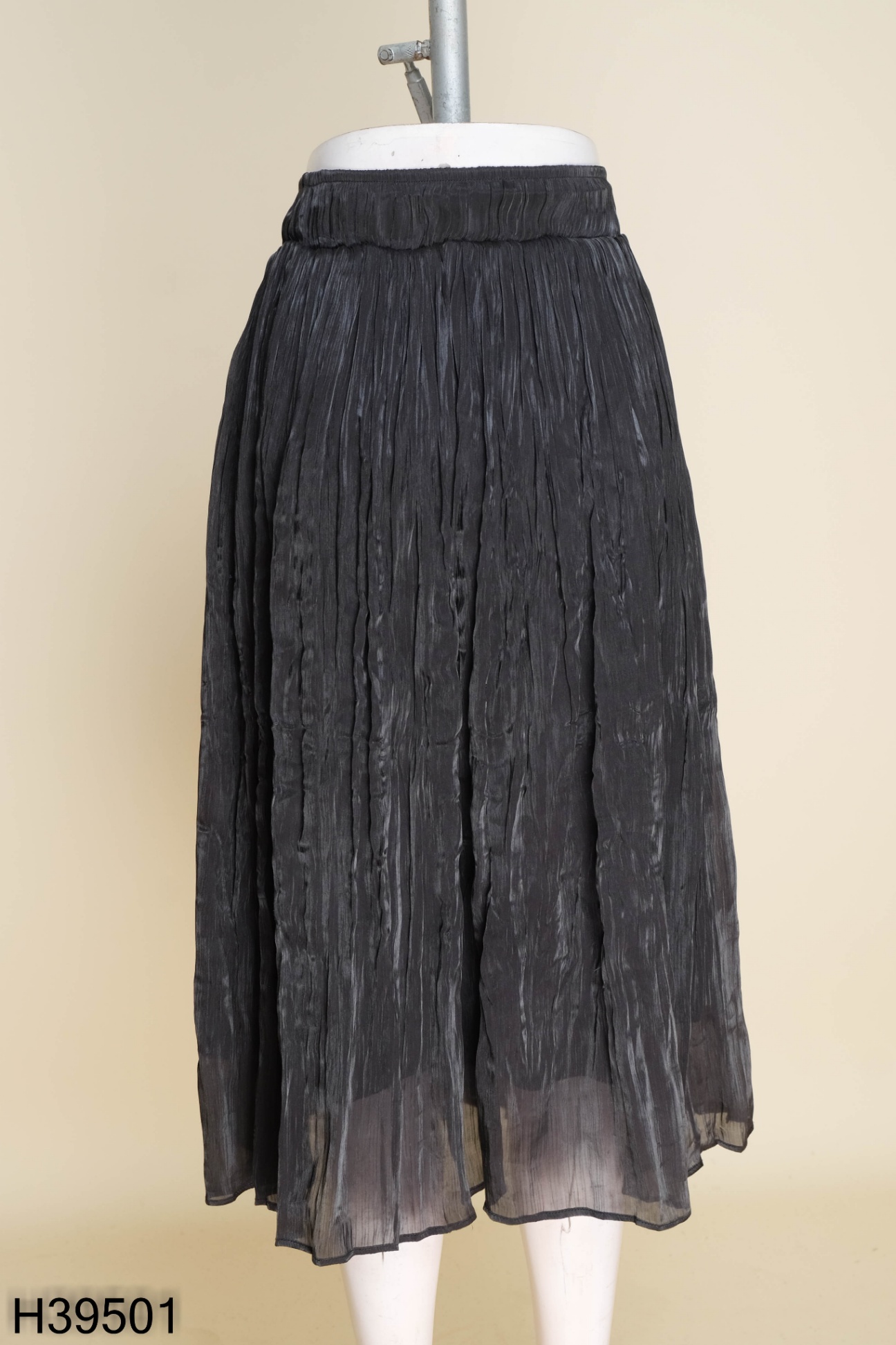 Chân váy đen xếp ly dáng dài CV07-05 | Thời trang công sở K&K Fashion