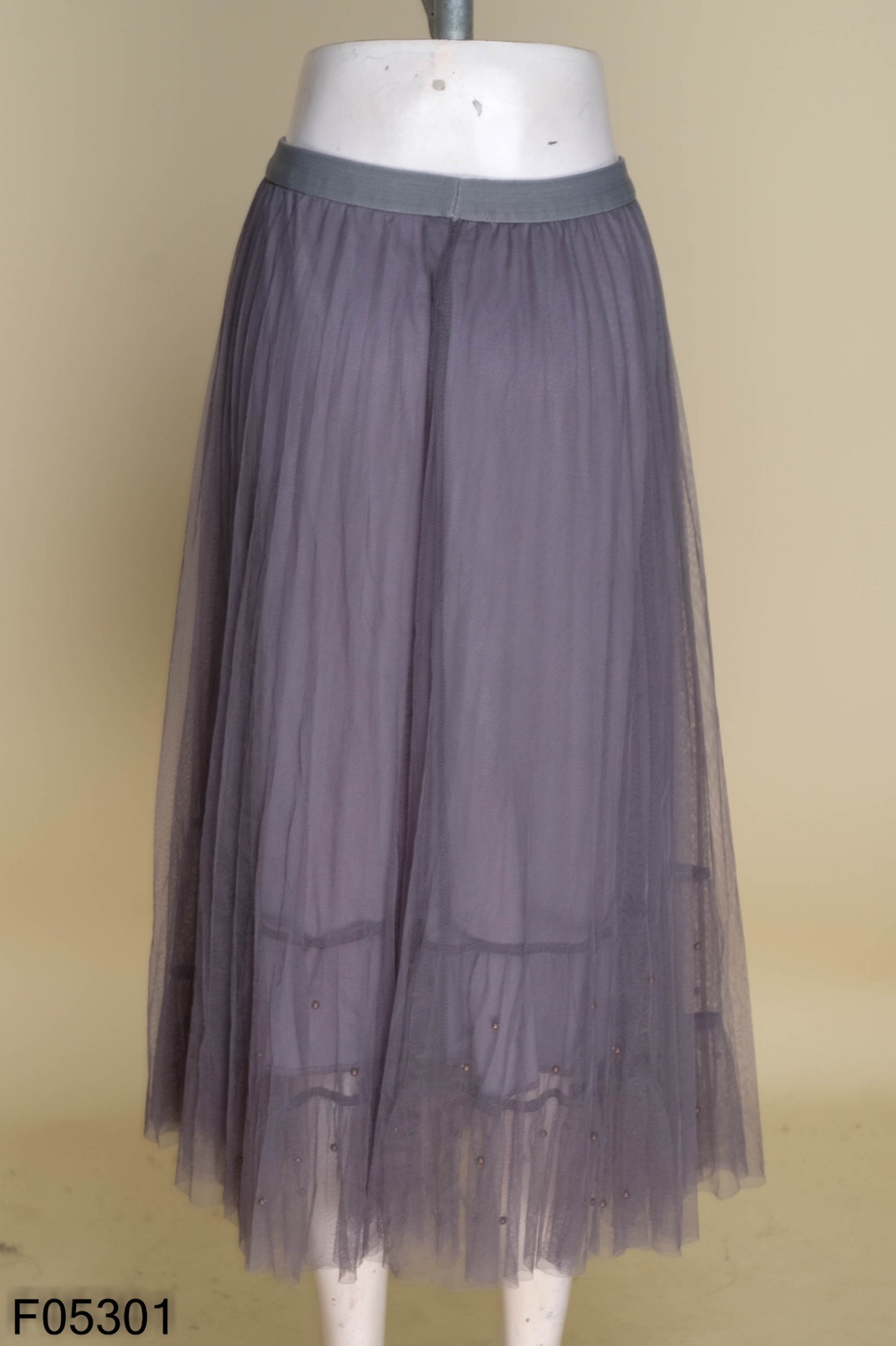 Thích hợp để ngồi xổm đùi dày váy lưới một từ dài váy denim rất cổ tích  Pháp váy mùa hè - Váy chân váy xòe dài | Tàu Tốc Hành |
