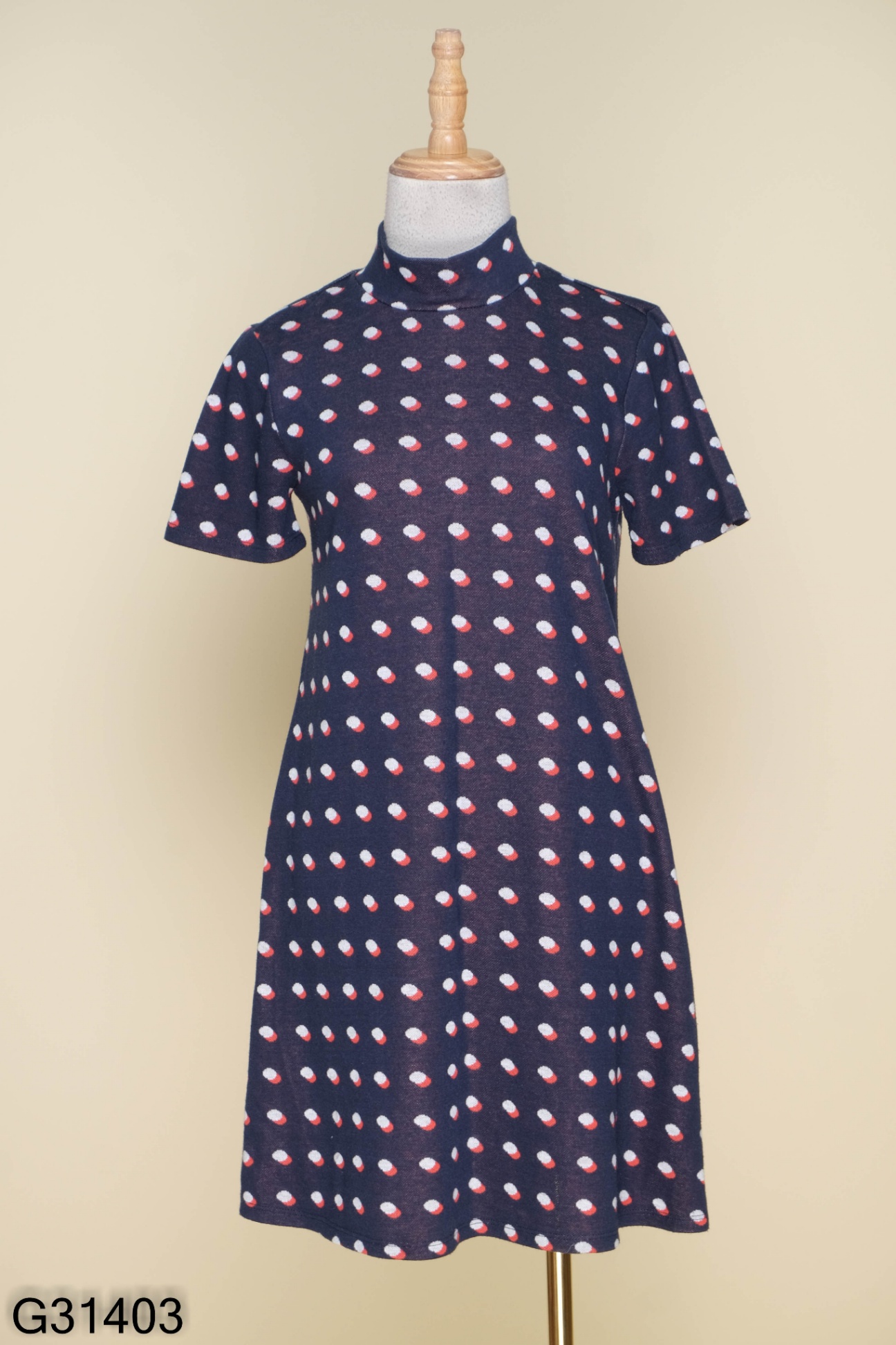 Váy xanh than BCBG chấm bi