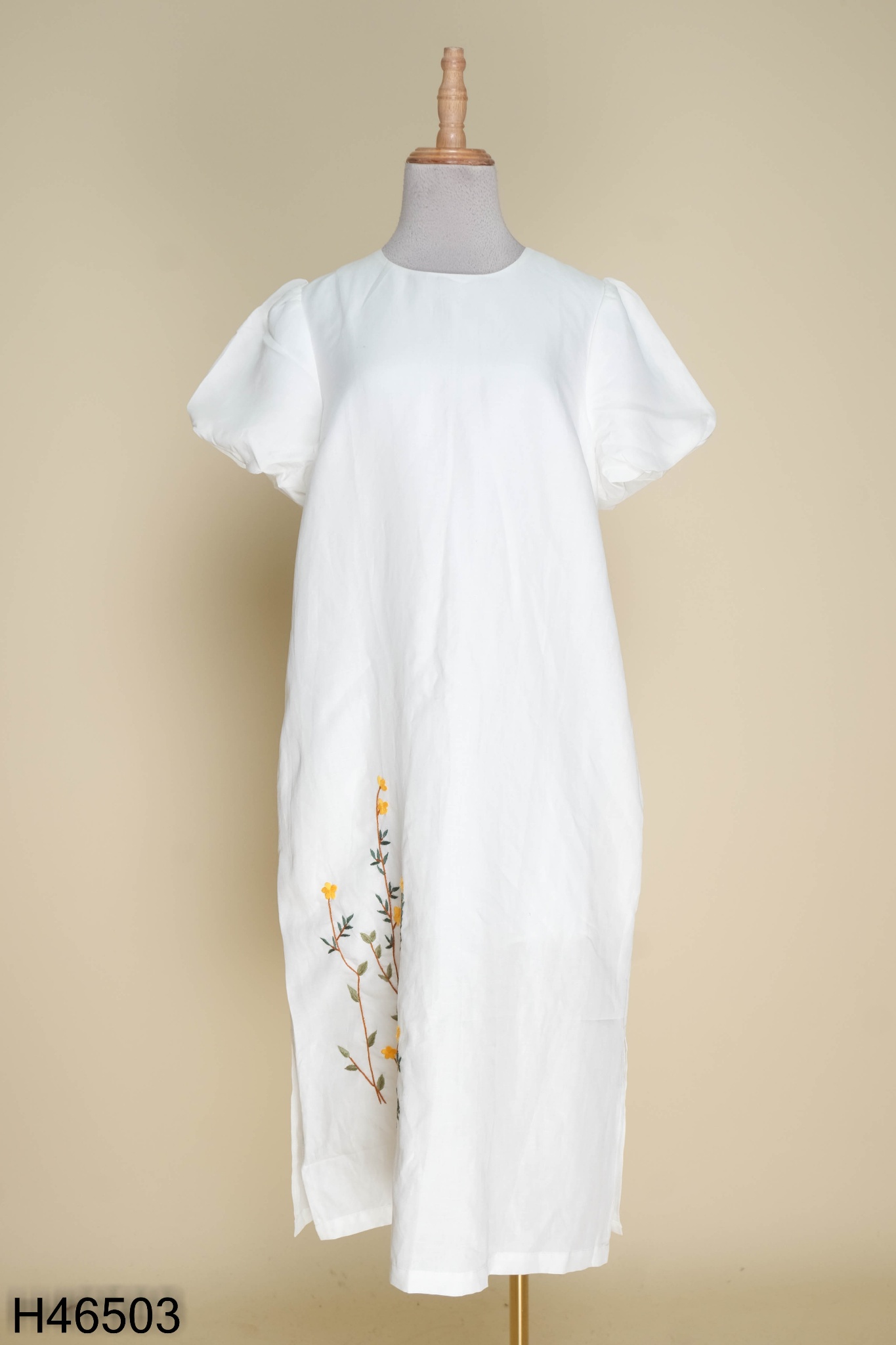 Mua Váy đầm nữ cổ vuông tay chiết eo vải lưới thêu hoa có mút sang trọng -  Yeep
