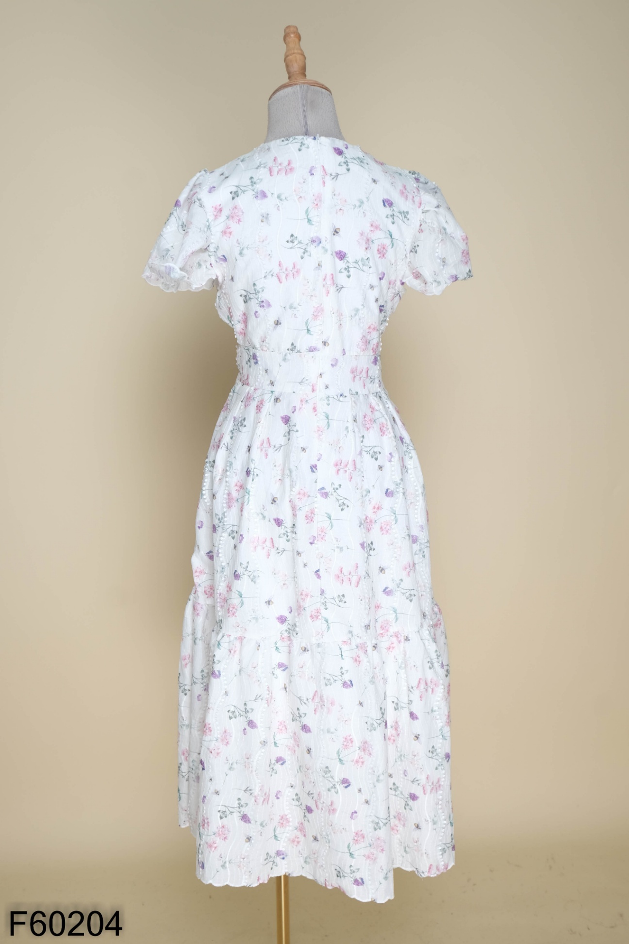 Váy Đầm hoa nhí dài tay cổ sen phối ren cho nữ bánh bèo, đầm tiểu thư phong  cách hàn quốc dự tiệc đi chơi noel tết - Váy Fashion