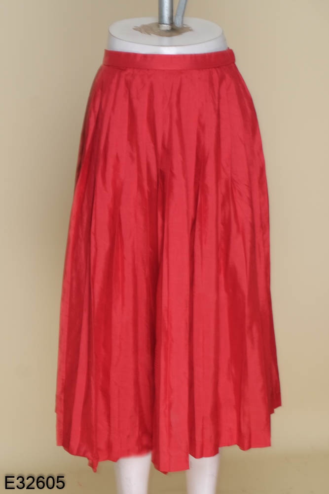 CV2005 - Chân váy dài vạt bèo hoa nhí đỏ - Thời trang công sở nữ - Bazzi.vn