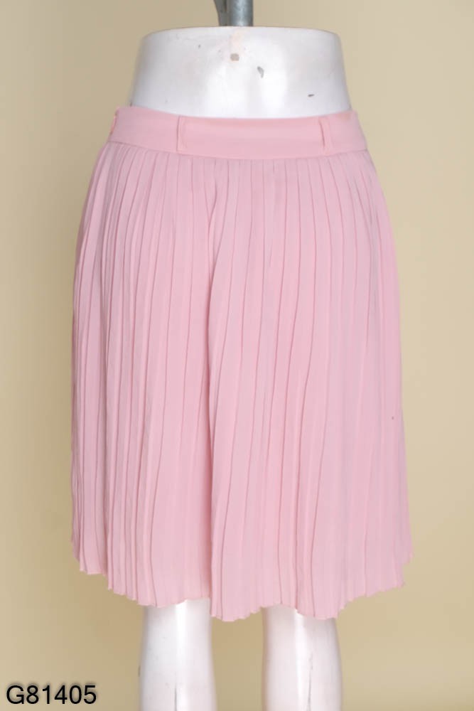 Chân váy xếp ly dài kèm đai CV008 hàng quảng châu cao cấp hồng