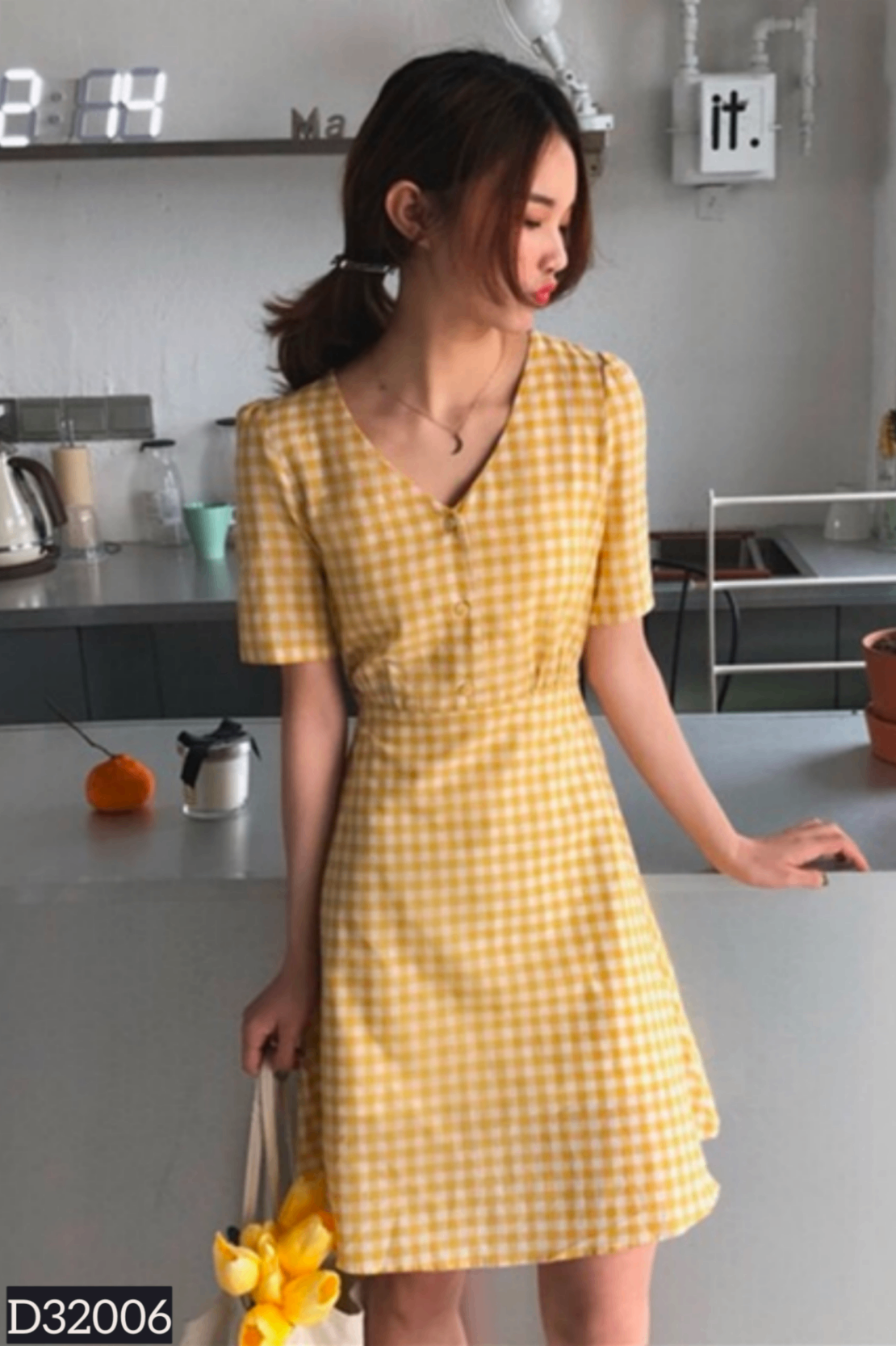 Giảm giá Váy caro vàng april skirt gem clothing sp000514 - Mua Thông Minh