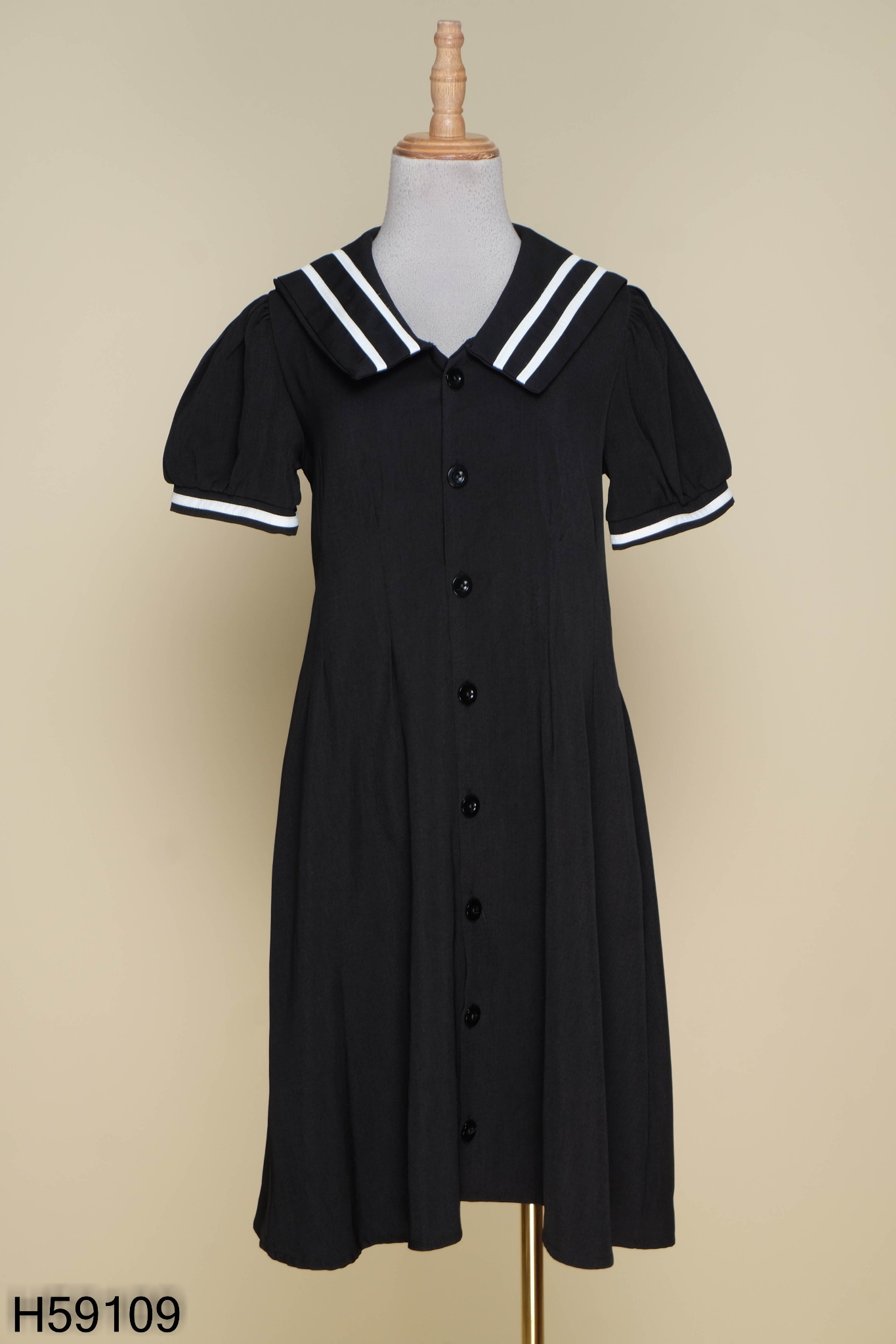 Mua Váy Sơ Mi Khoá Kéo Cổ Đức Đũi Nhật Siêu Nữ Tính Có Bigsize 188 - Yeep