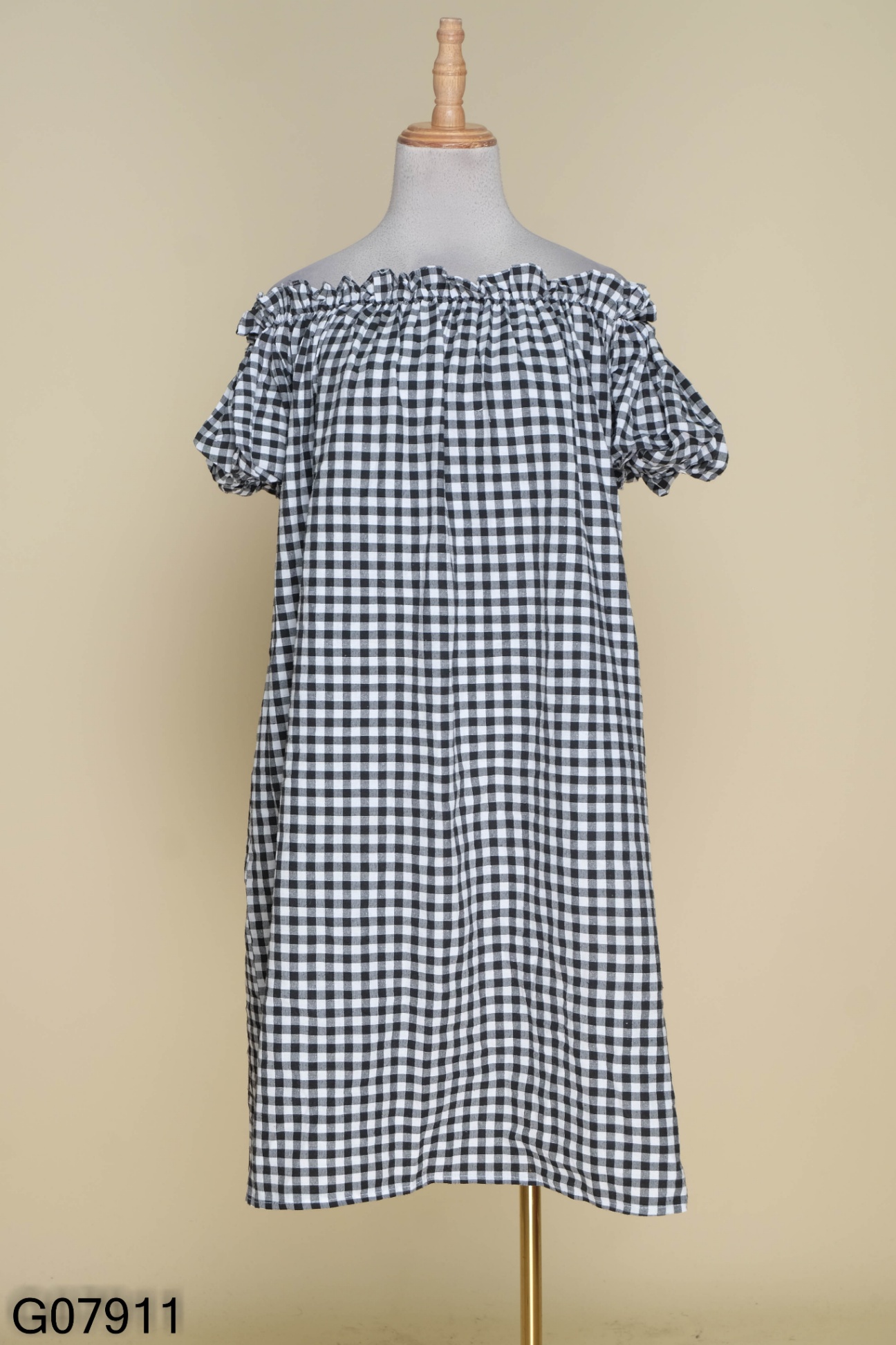 Vải Cotton sọc caro màu đen trắng mềm mịn mặc mát (khổ 1m5)may đầm váy áo  sơ mi - MixASale