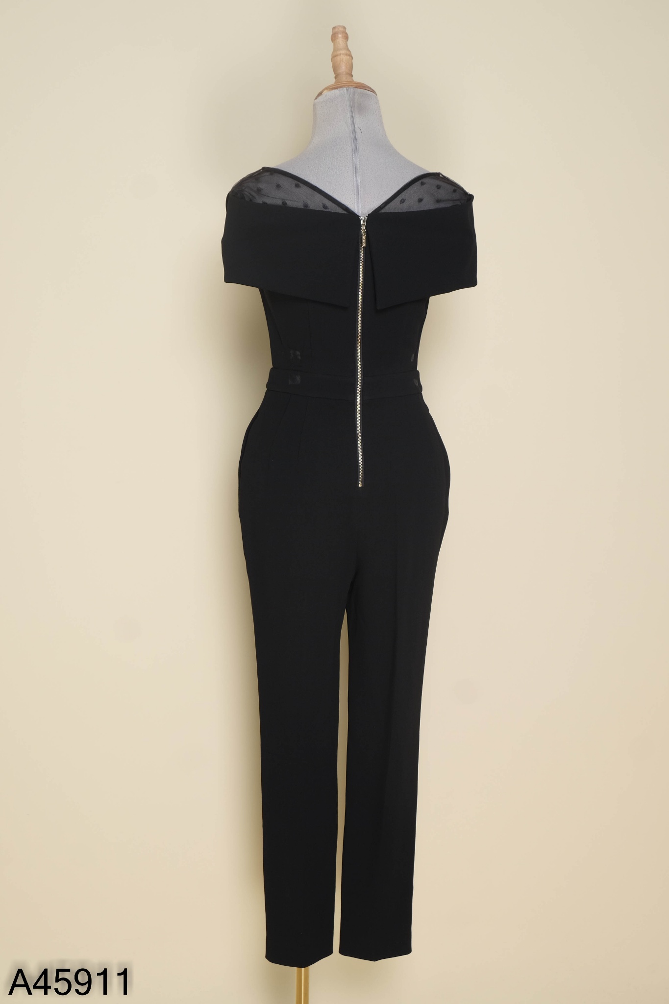 Jumpsuits đen ELISE phối lưới