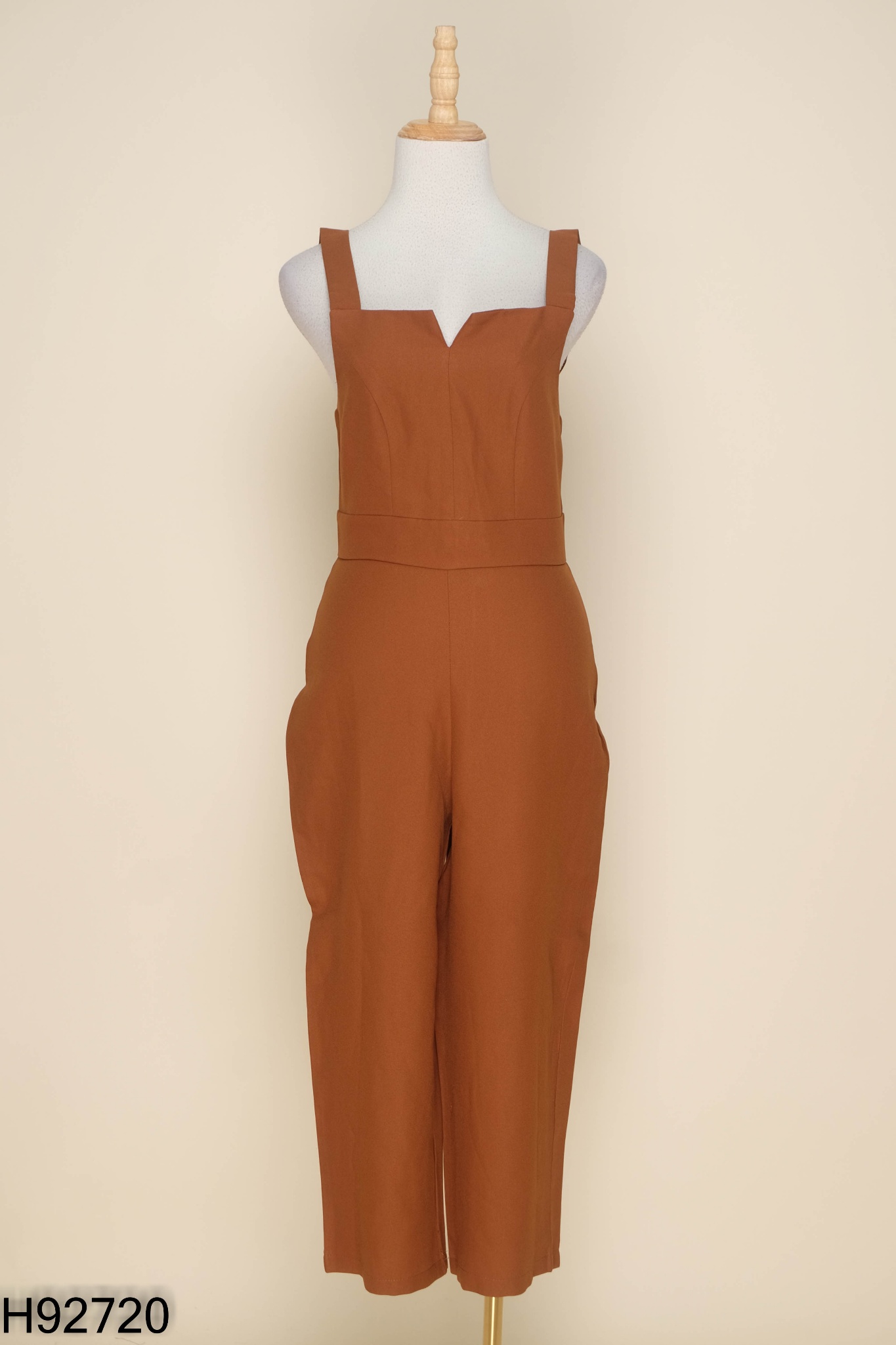 Jumpsuits hai dây nâu