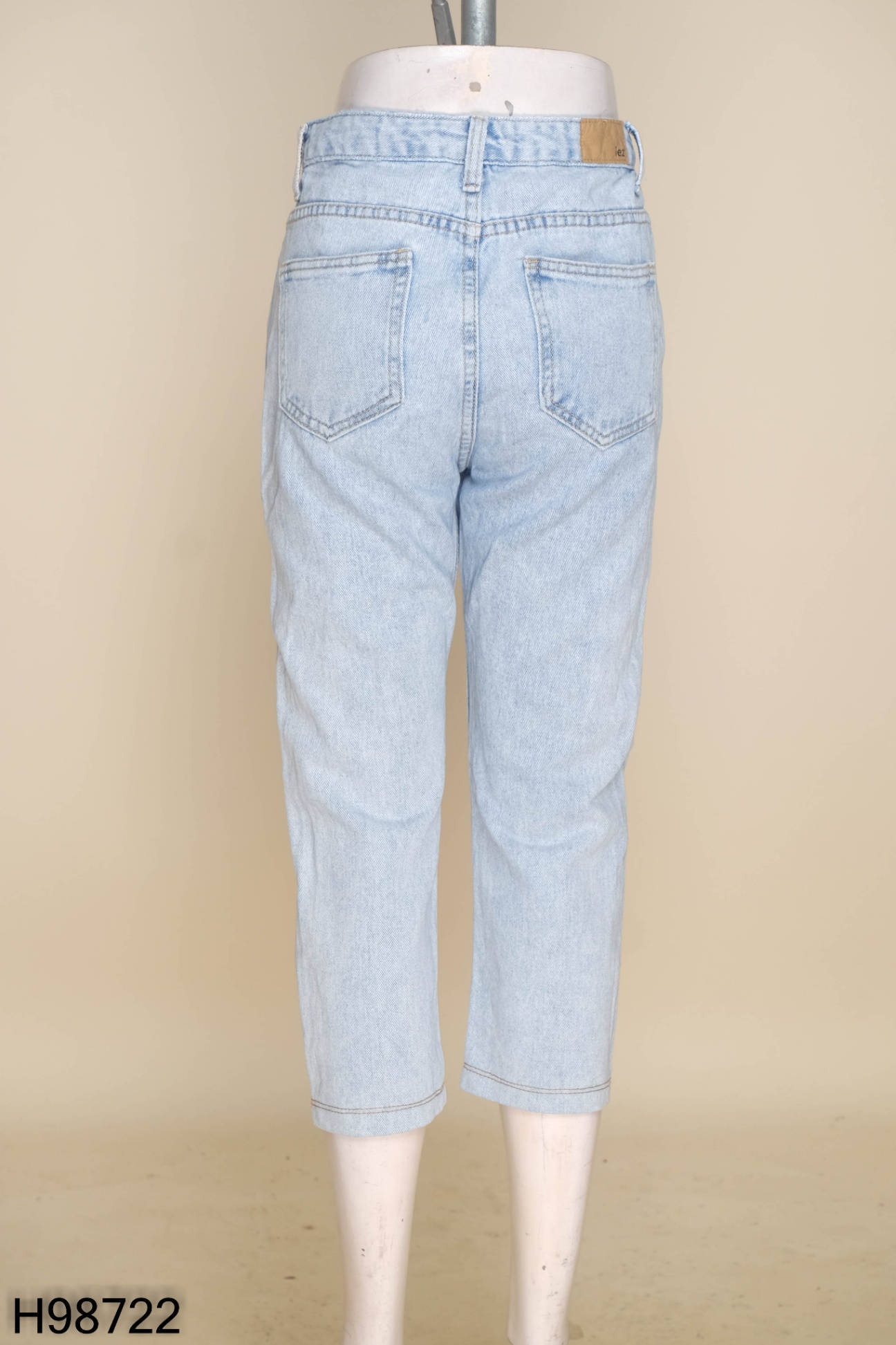 Quần yếm jeans xanh trơn