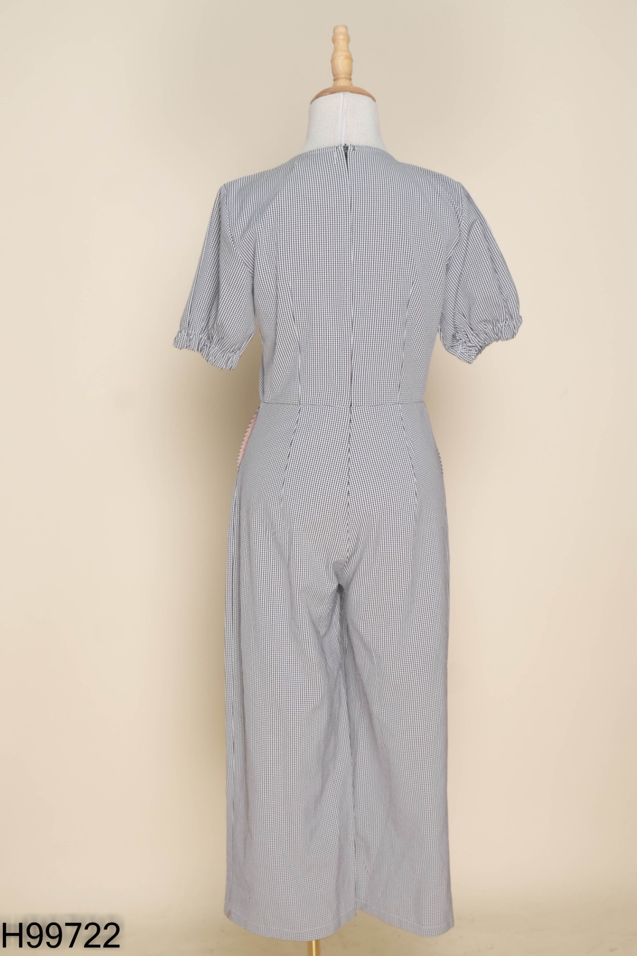 Jumpsuits đen trắng DAISY thắt nơ