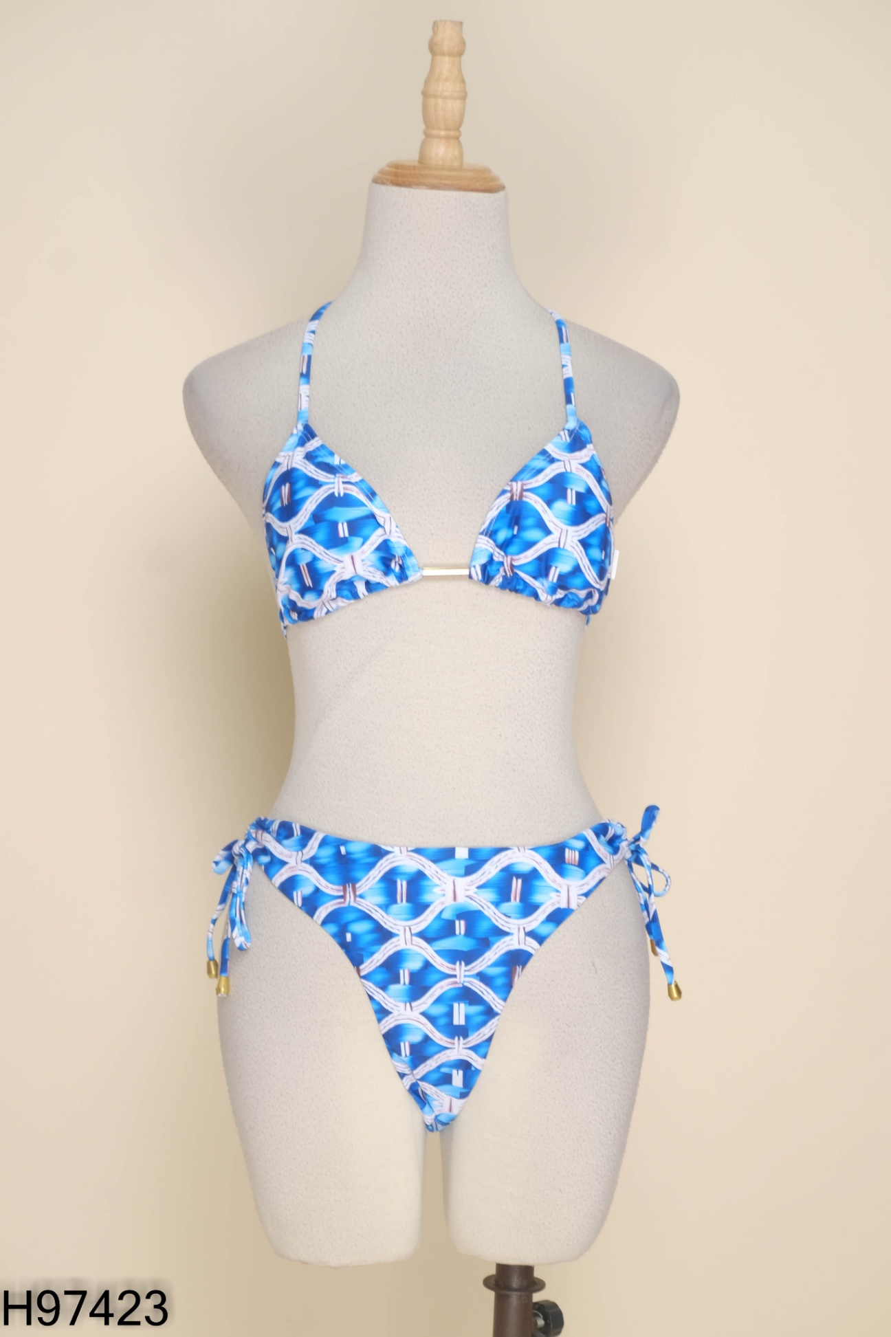 NEW SET Bikini xanh phối trắng