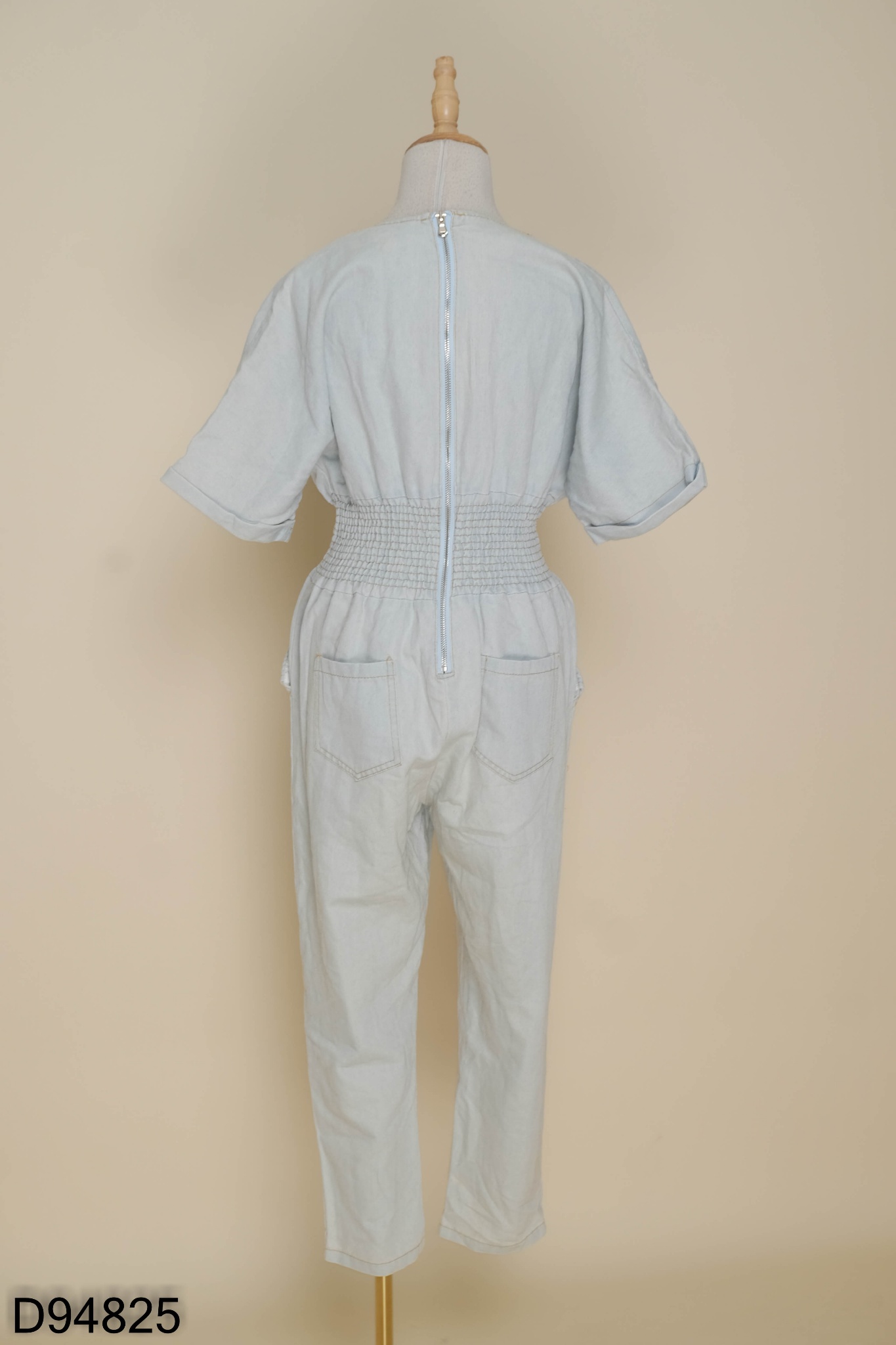 Jumpsuits jeans xanh eo chun