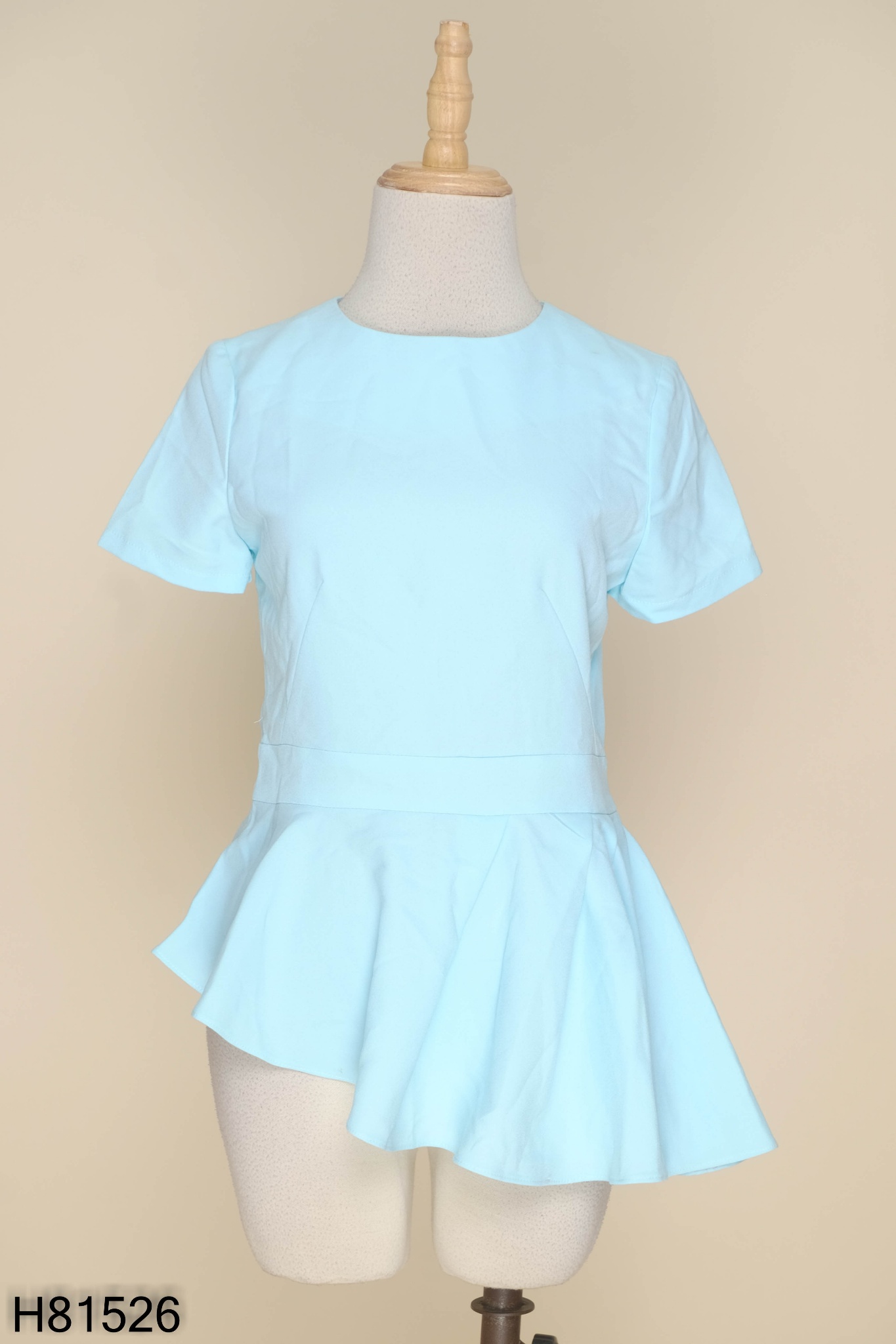 Áo peplum xanh trơn